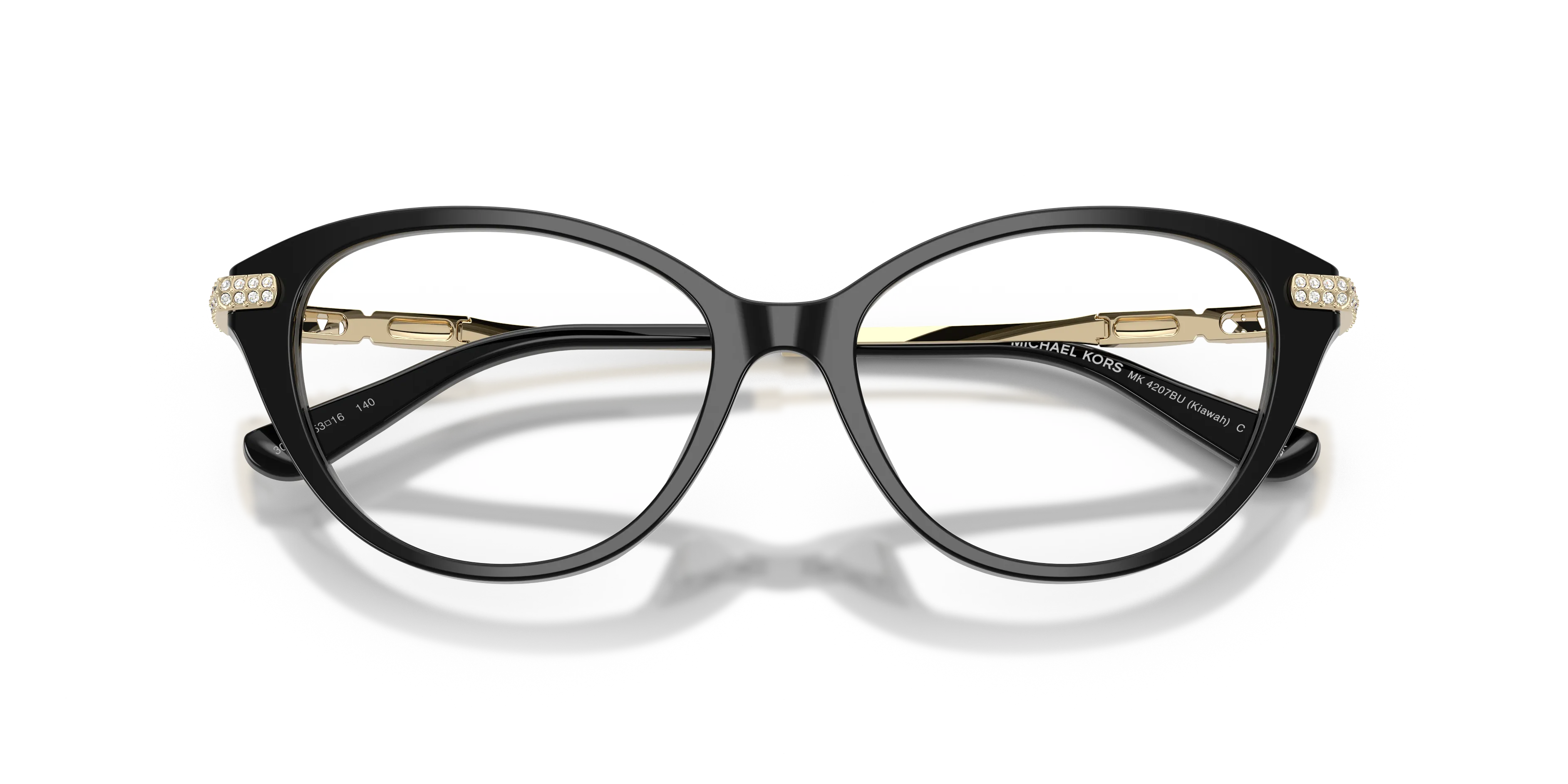 Michael Kors MK4207BU KIAWAH 3005 Montature da vista Acetato Nero Trasparente Cat Eye Normale - immagine 2
