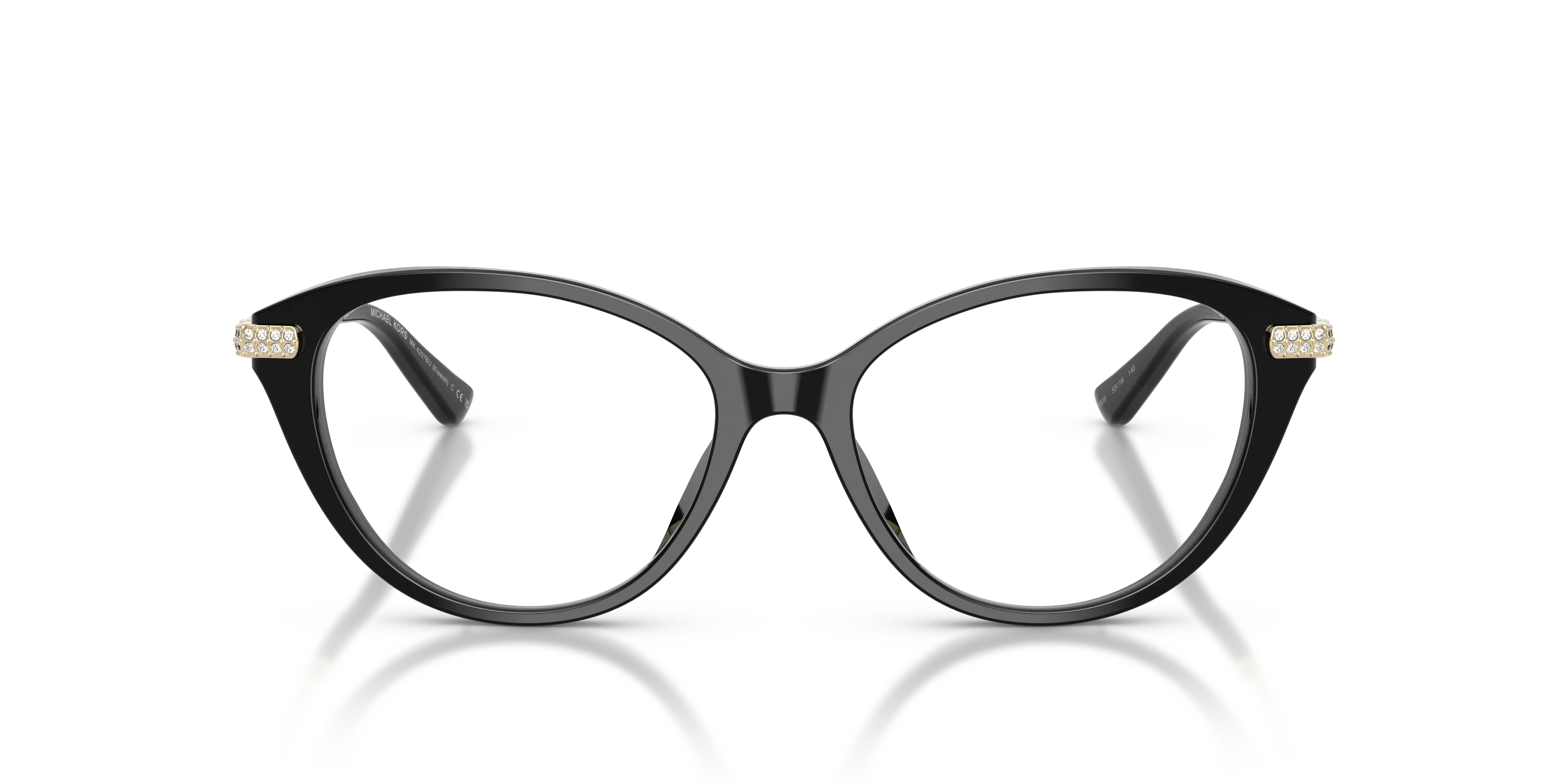 Michael Kors MK4207BU KIAWAH 3005 Montature da vista Acetato Nero Trasparente Cat Eye Normale - immagine 3