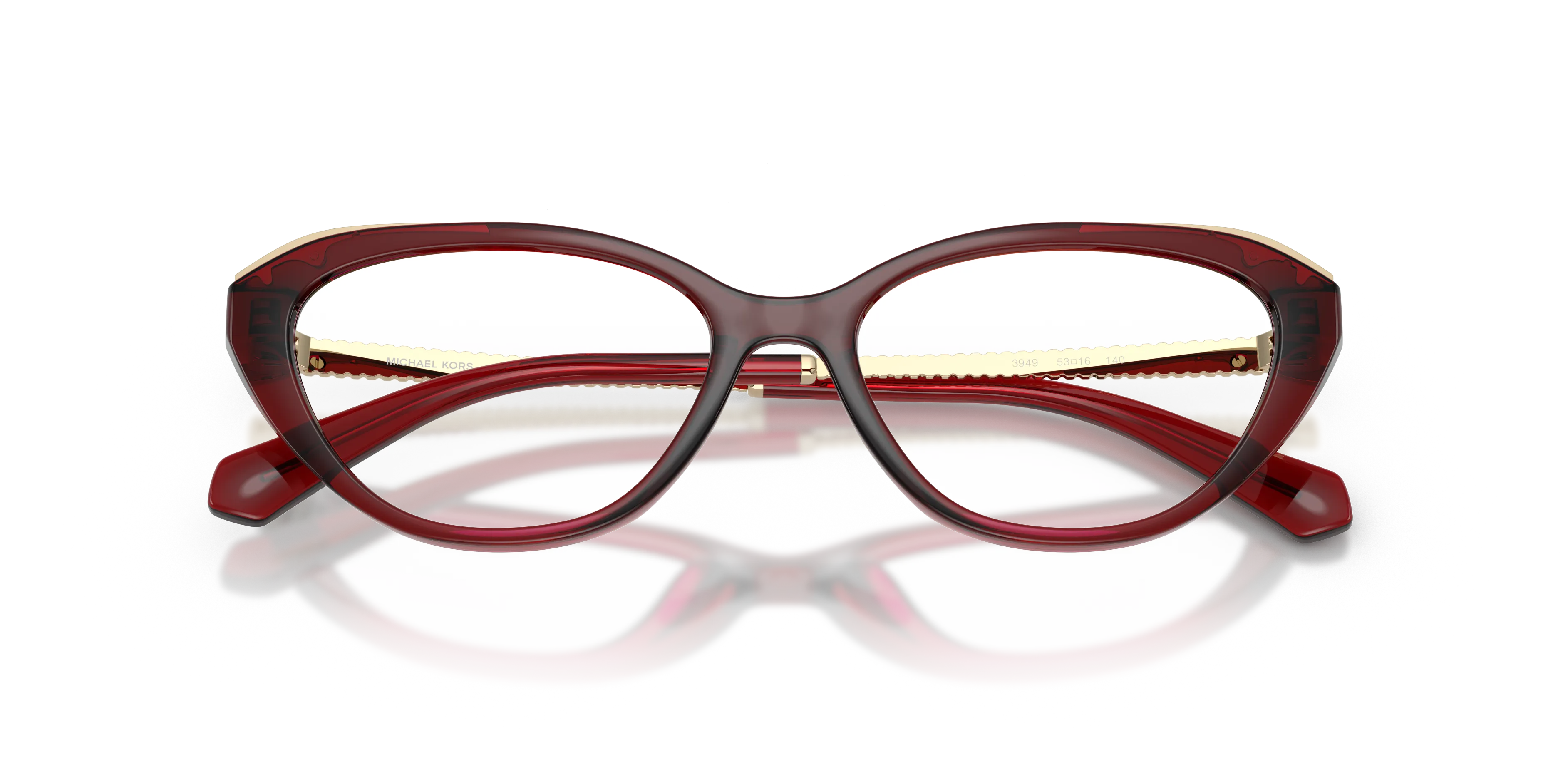 Michael Kors MK4206U LILLE 3949 Montature da vista Iniettato Rosso Trasparente Rotonda Normale - immagine 2
