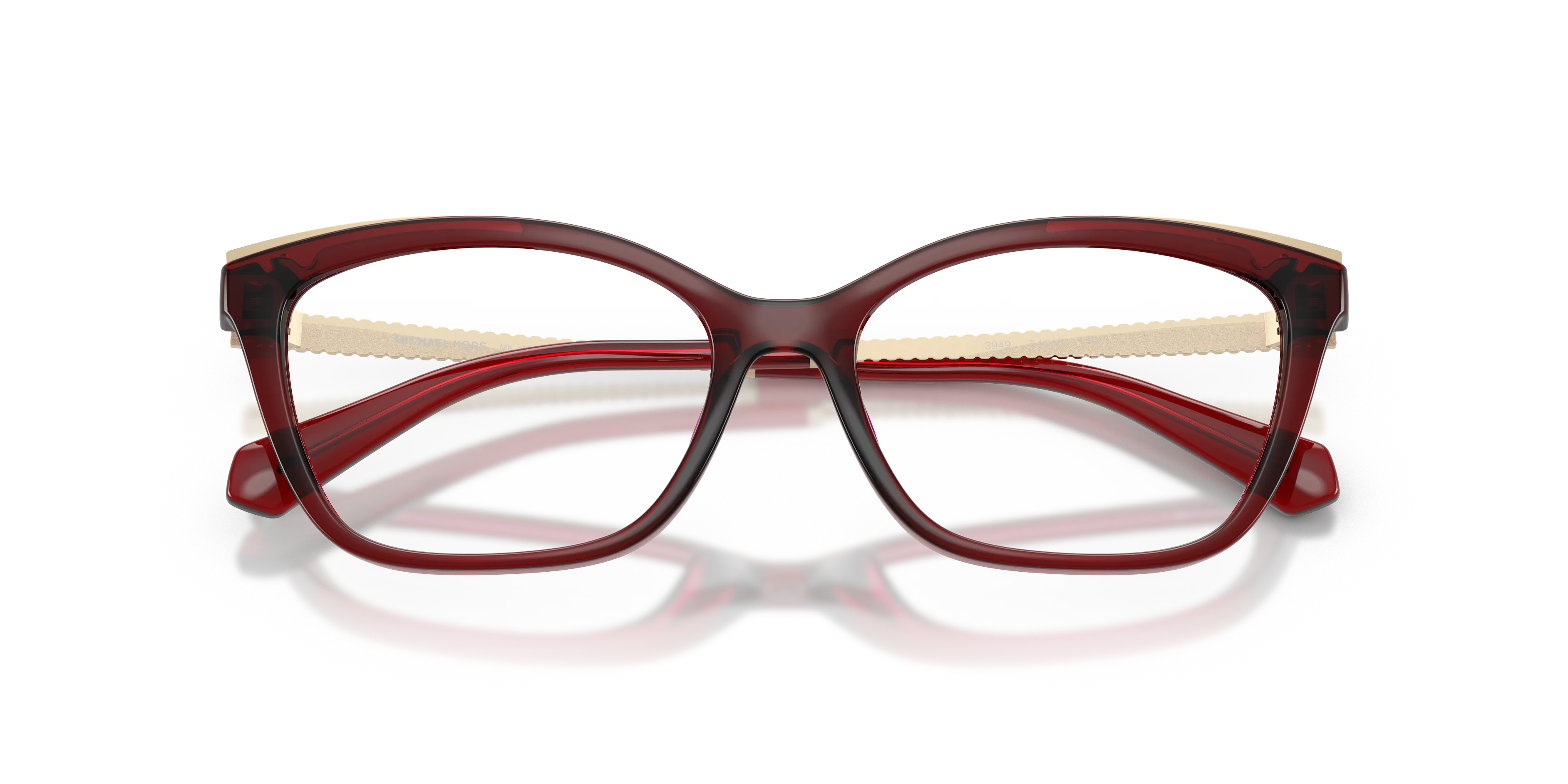 Michael Kors MK4204U MATTERHORN 3949 Montature da vista Iniettato Rosso Trasparente Squadrata Normale - immagine 2