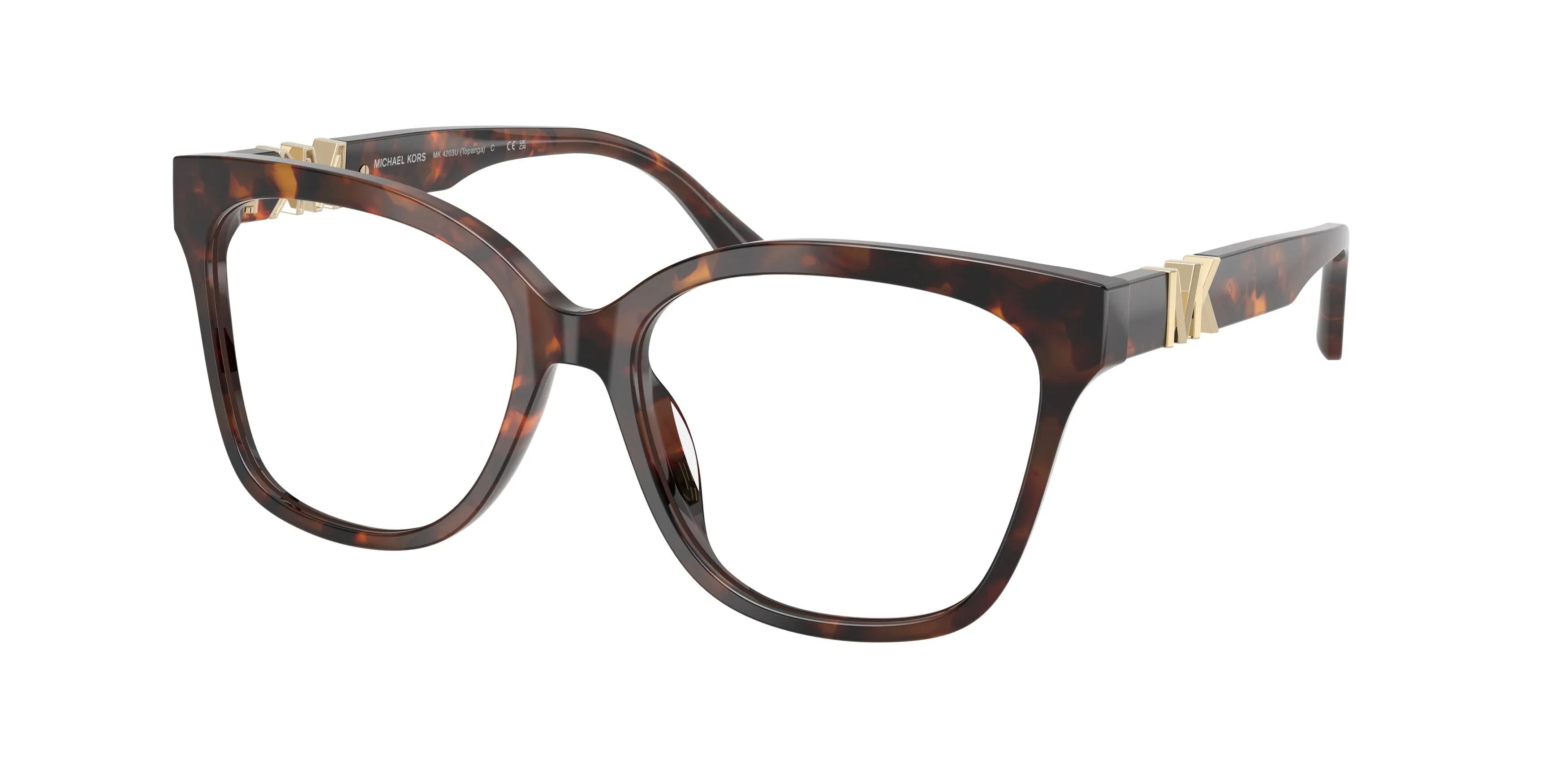 Michael Kors MK4203U TOPANGA 4031 Montature da vista Acetato Tartaruga Trasparente Squadrata Normale - immagine 1