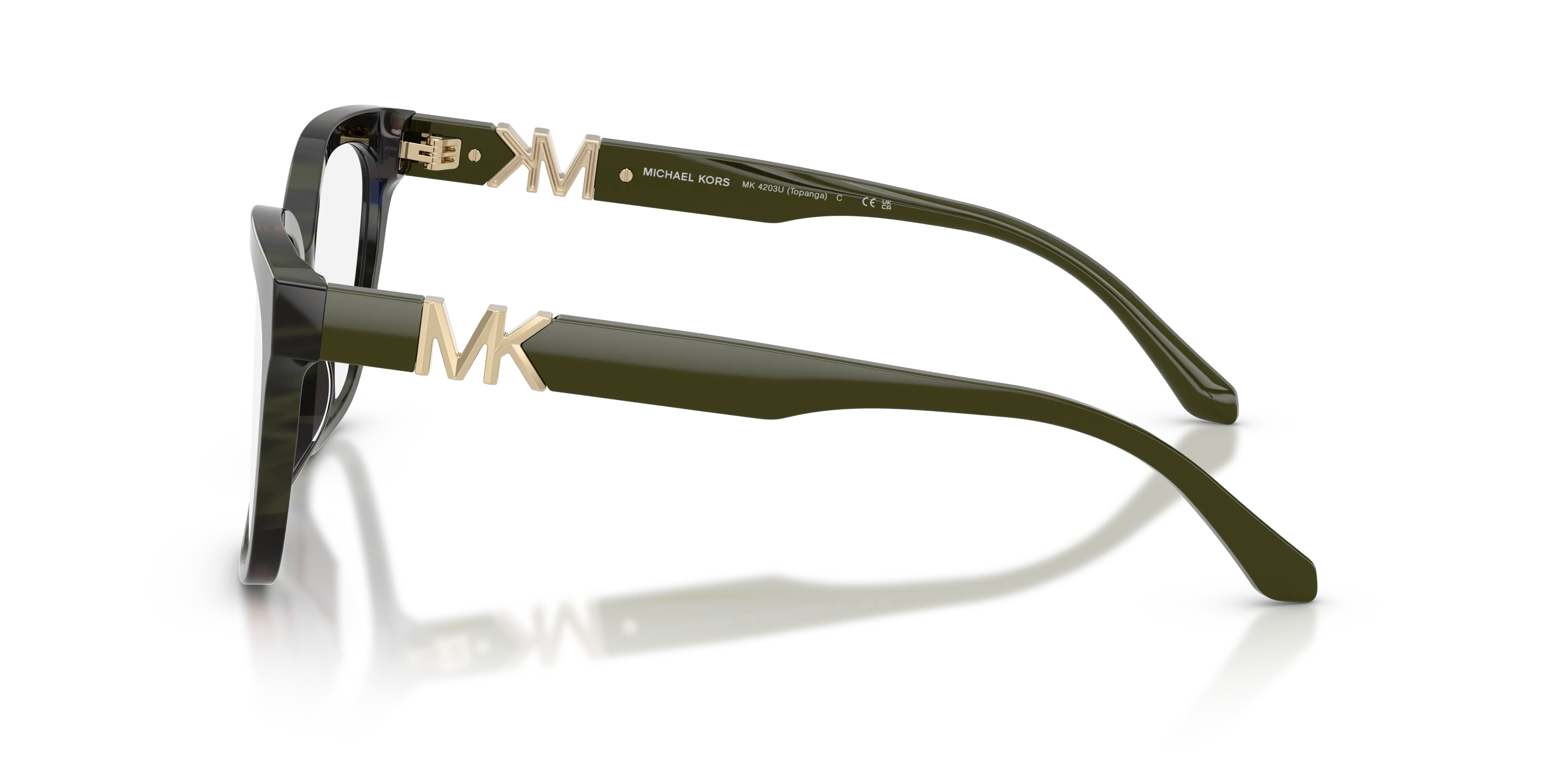 Michael Kors MK4203U TOPANGA 3902 Montature da vista Acetato Verde Trasparente Squadrata Normale - immagine 4