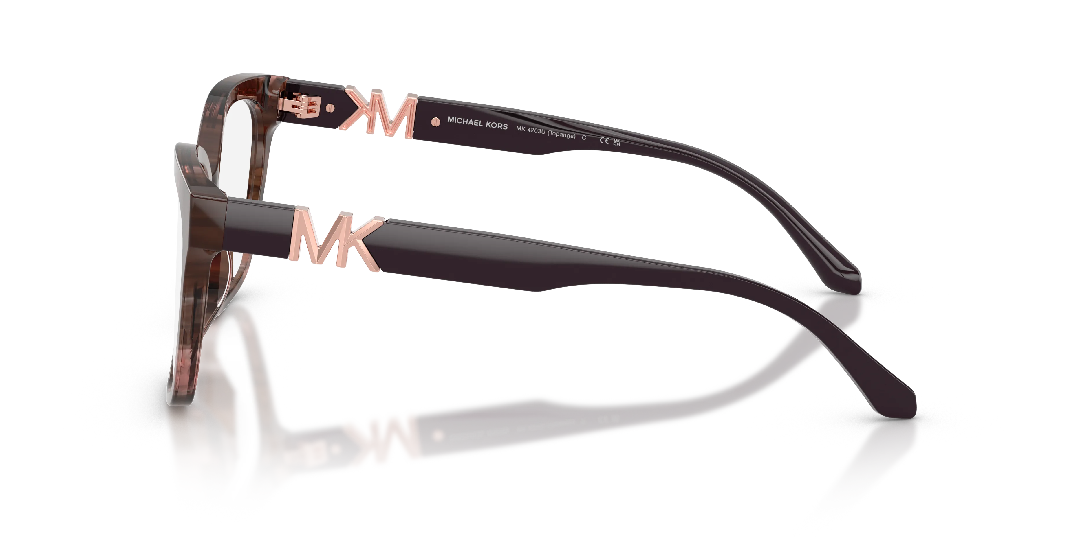 Michael Kors MK4203U TOPANGA 3175 Montature da vista Acetato Rosa Trasparente Squadrata Normale - immagine 4