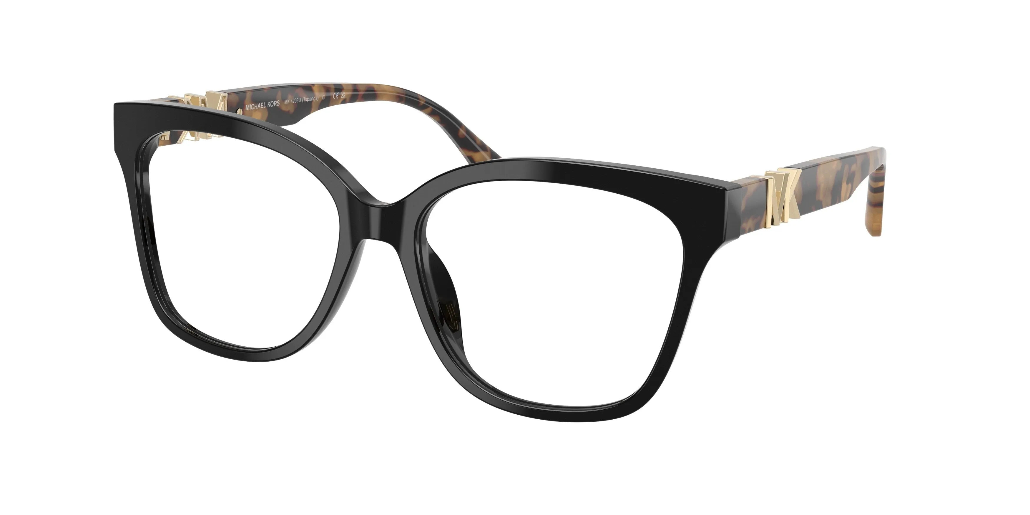 Michael Kors MK4203U TOPANGA 3005 Montature da vista Acetato Nero Trasparente Squadrata Normale - immagine 1