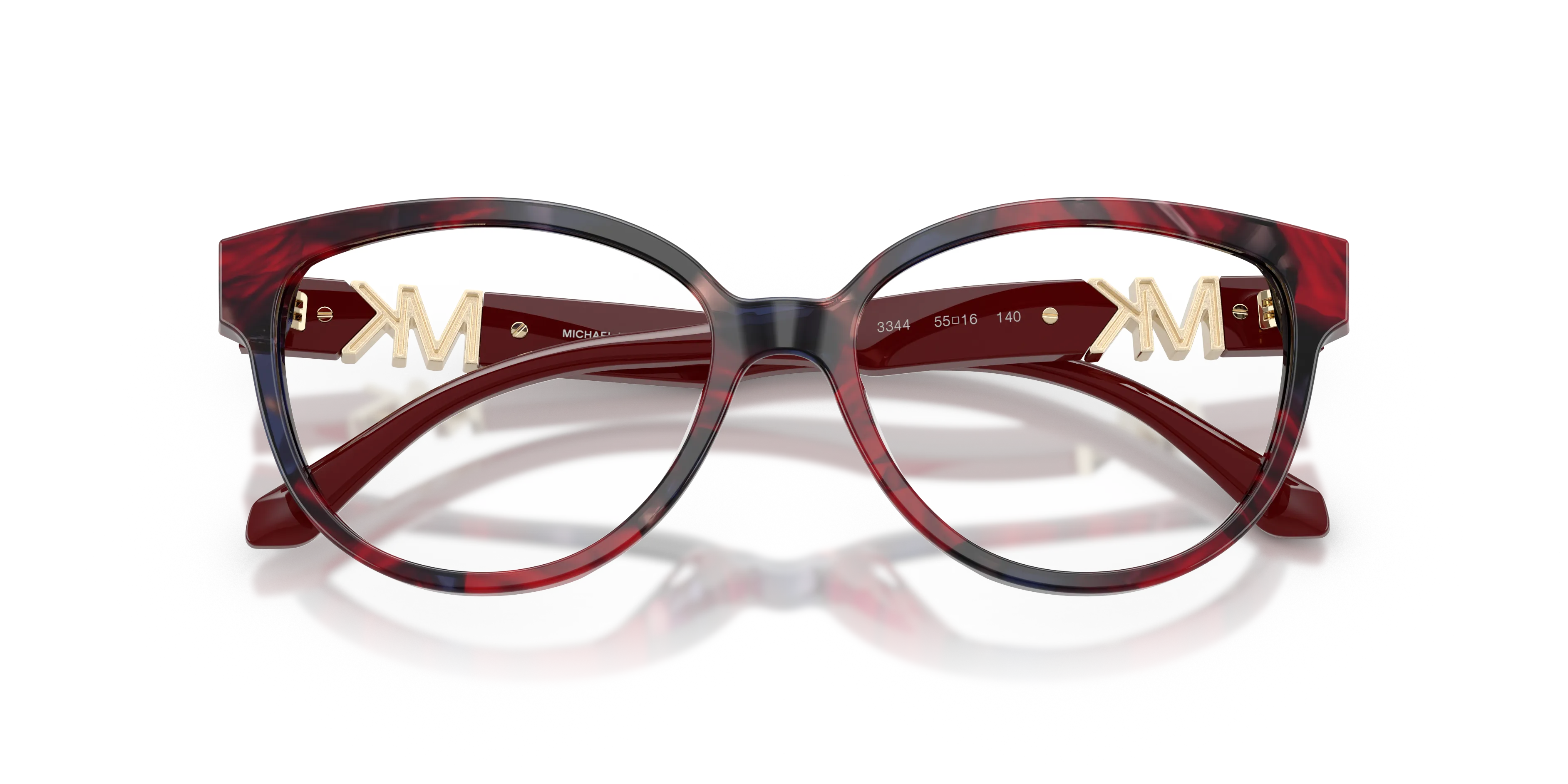 Michael Kors MK4202U HALF MOON BAY 3344 Montature da vista Acetato Rosso Trasparente Rotonda Normale - immagine 2