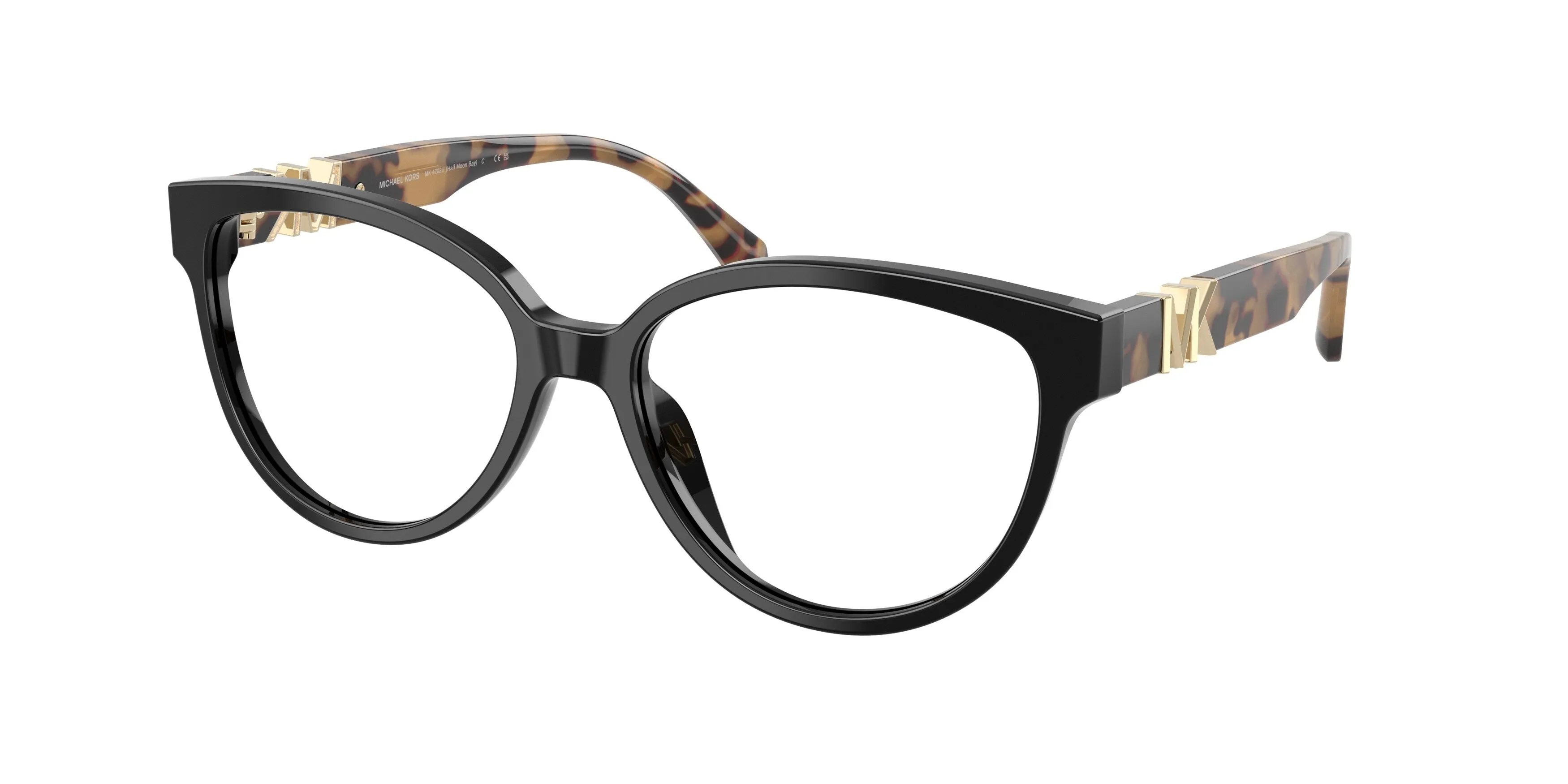 Michael Kors MK4202U HALF MOON BAY 3005 Montature da vista Acetato Nero Trasparente Rotonda Normale - immagine 1