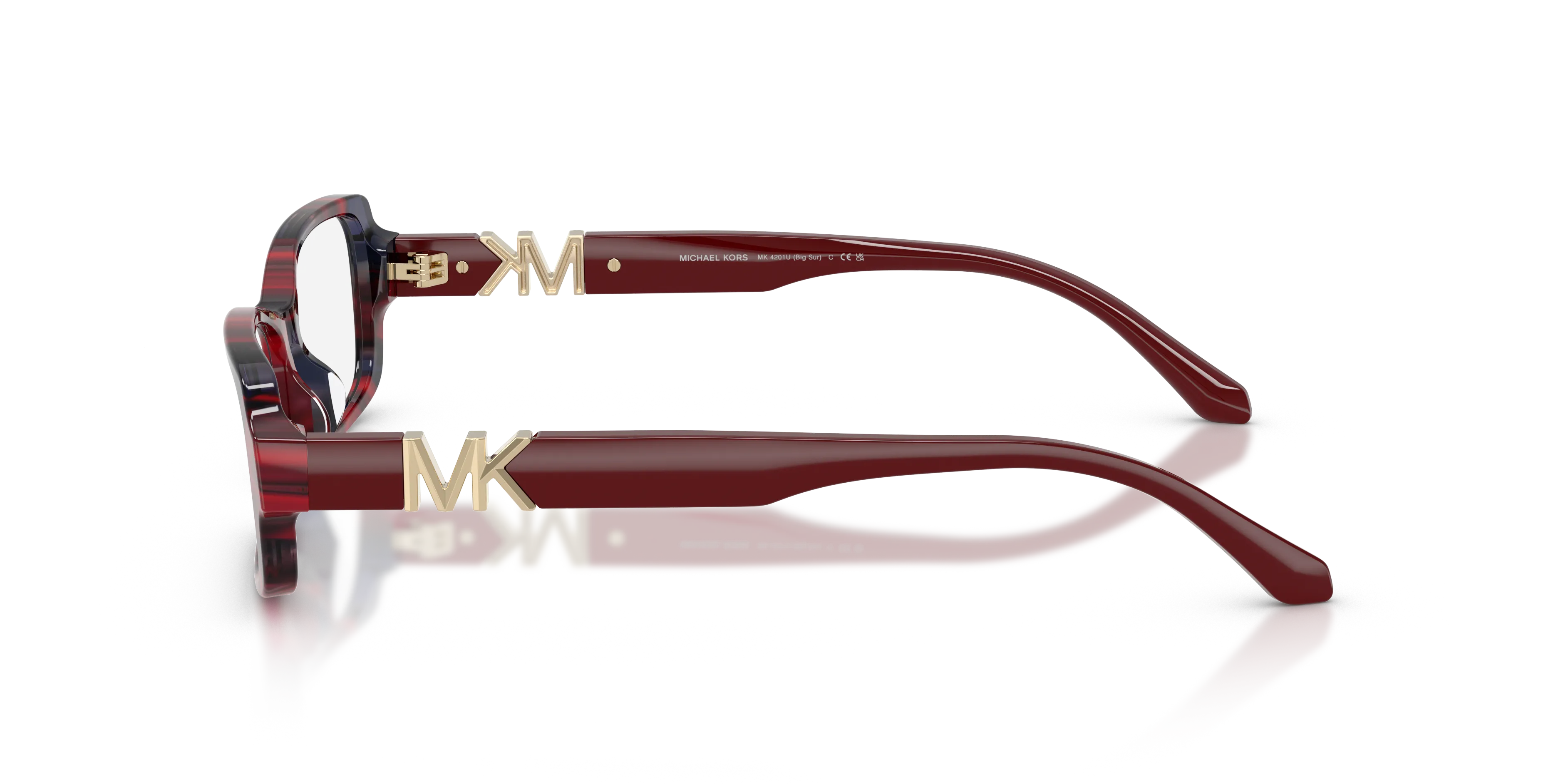 Michael Kors MK4201U BIG SUR 3344 Montature da vista Acetato Rosso Trasparente Squadrata Normale - immagine 4