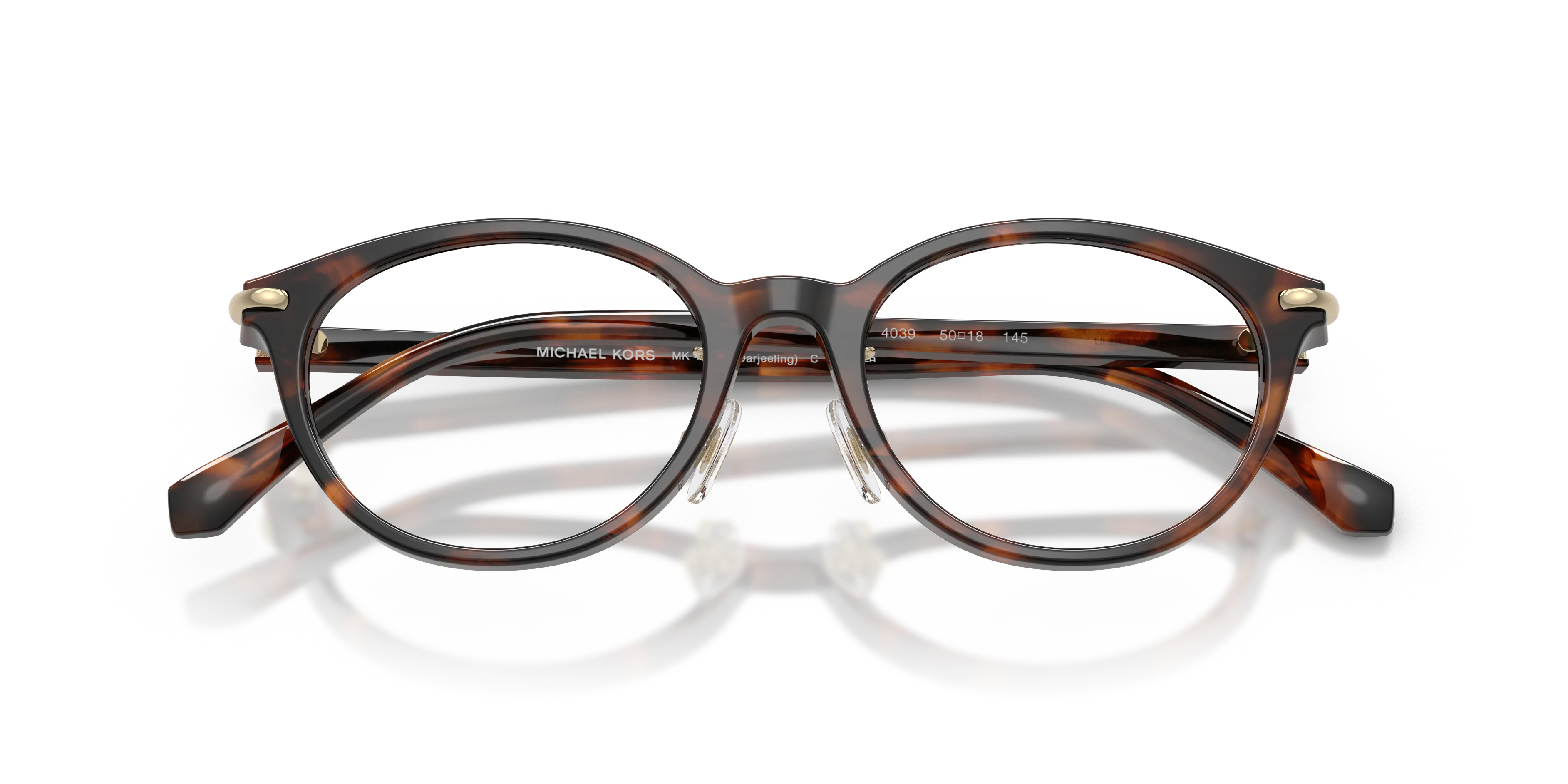 Michael Kors MK4198D DARJEELING 4039 Montature da vista Acetato Marrone Trasparente Rotonda Normale - immagine 2
