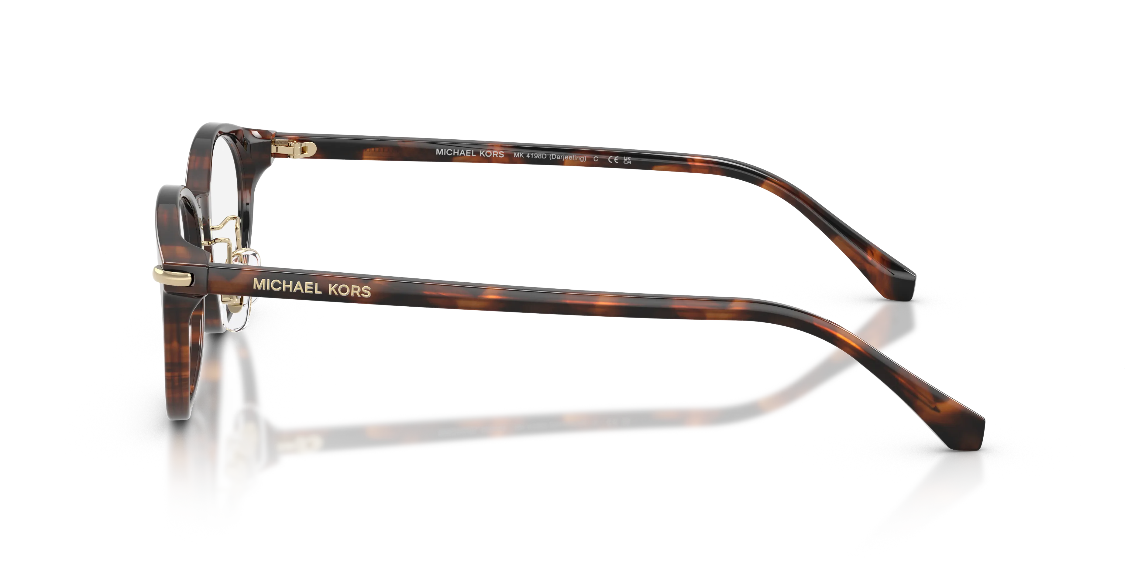 Michael Kors MK4198D DARJEELING 4039 Montature da vista Acetato Marrone Trasparente Rotonda Normale - immagine 4