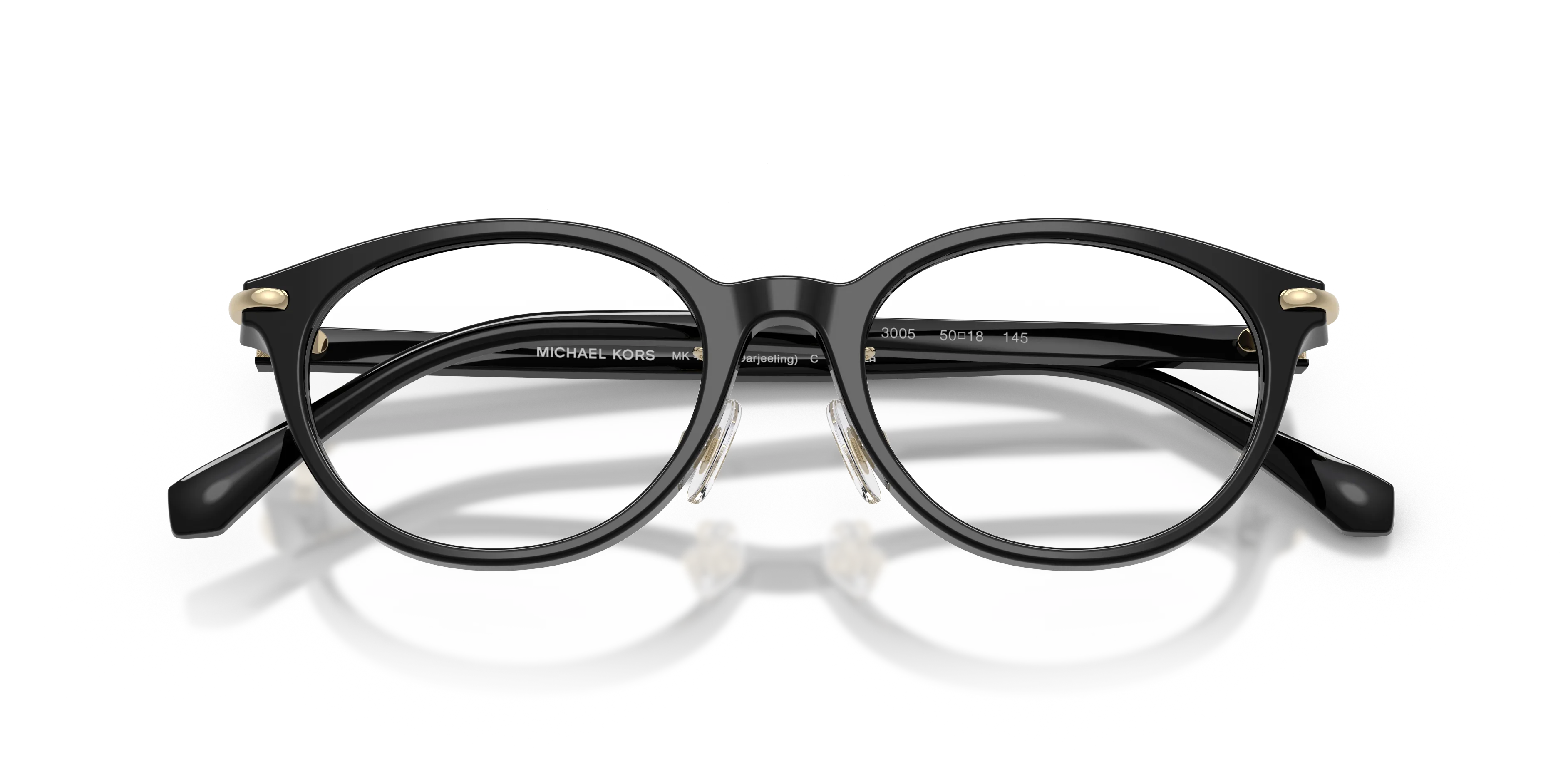 Michael Kors MK4198D DARJEELING 3005 Montature da vista Acetato Nero Nero Rotonda Normale - immagine 2