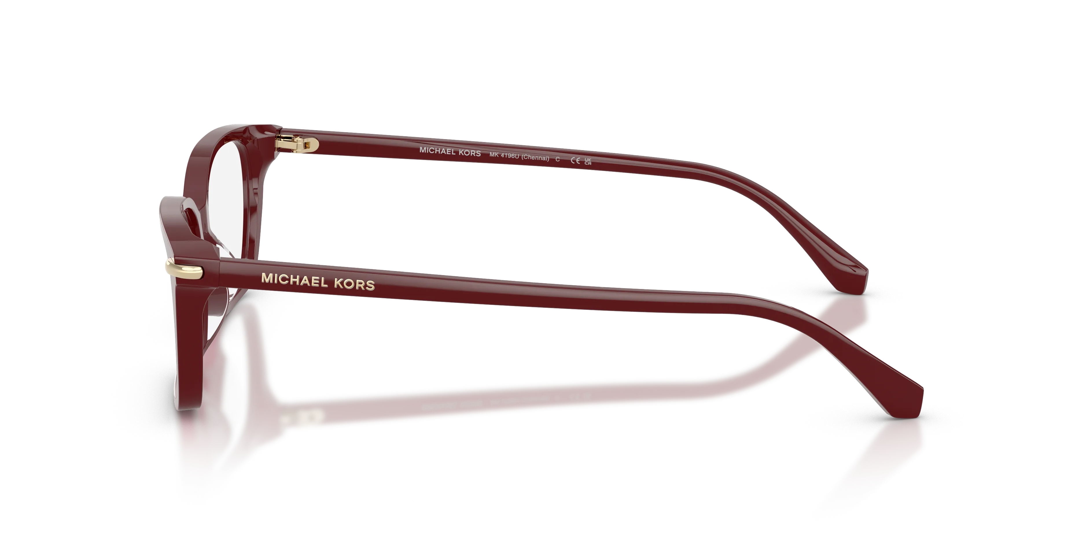Michael Kors MK4196U CHENNAI 3939 Montature da vista Acetato Rosso Trasparente Squadrata Normale - immagine 4