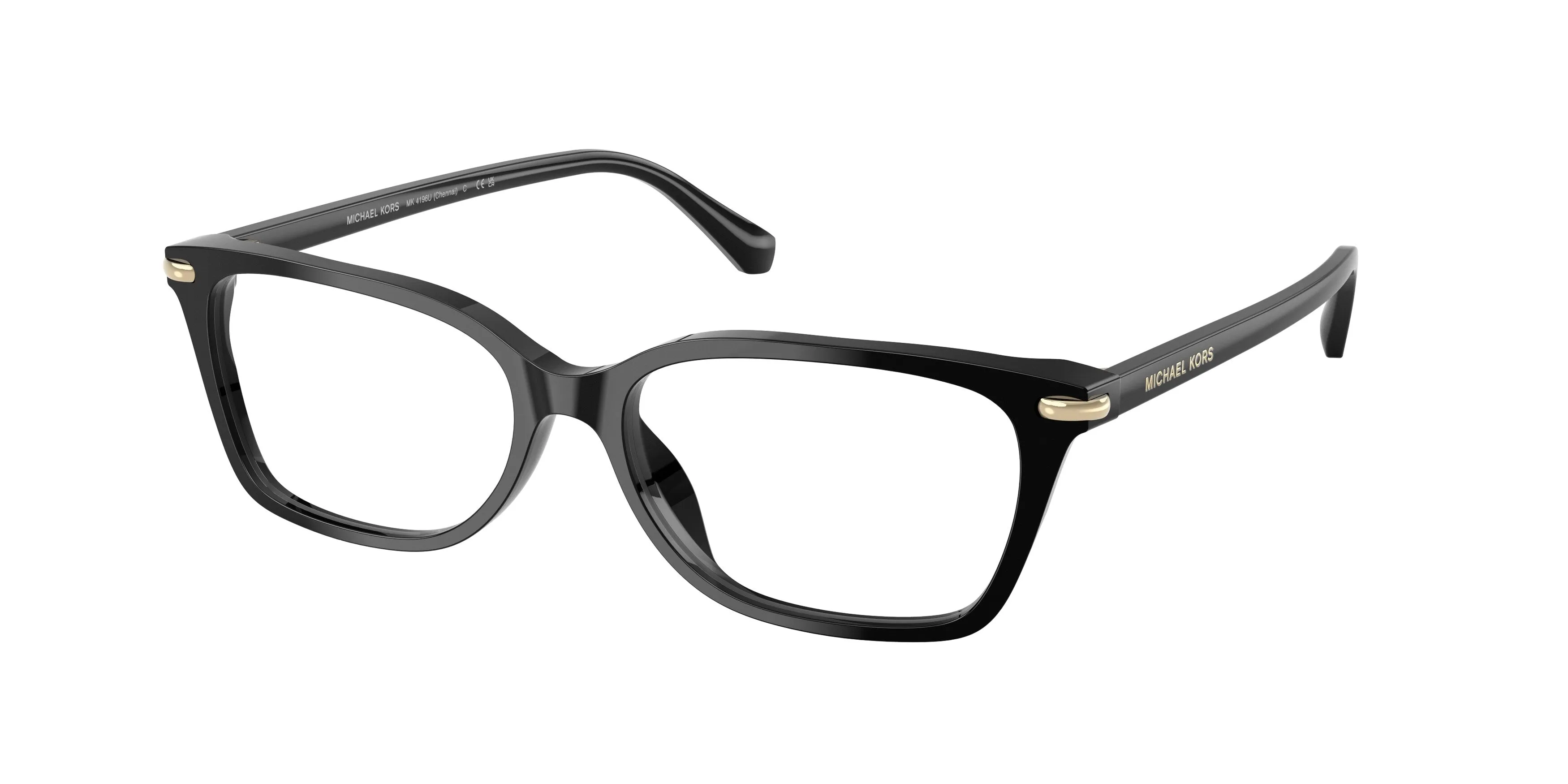 Michael Kors MK4196U CHENNAI 3005 Montature da vista Acetato Nero Trasparente Squadrata Normale - immagine 1