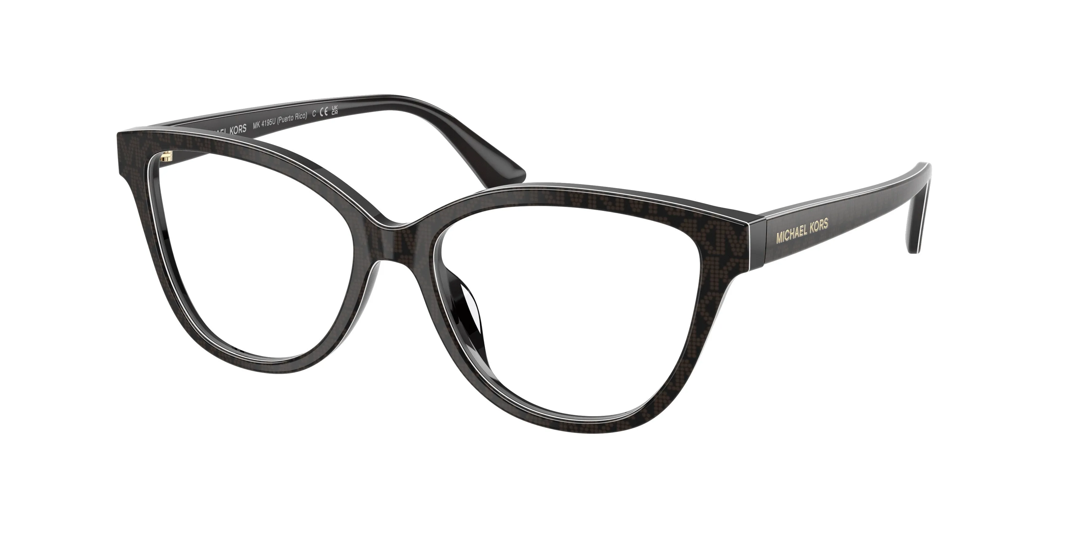Michael Kors MK4195U PUERTO RICO 3706 Montature da vista Acetato Marrone Trasparente Cat Eye Normale - immagine 1