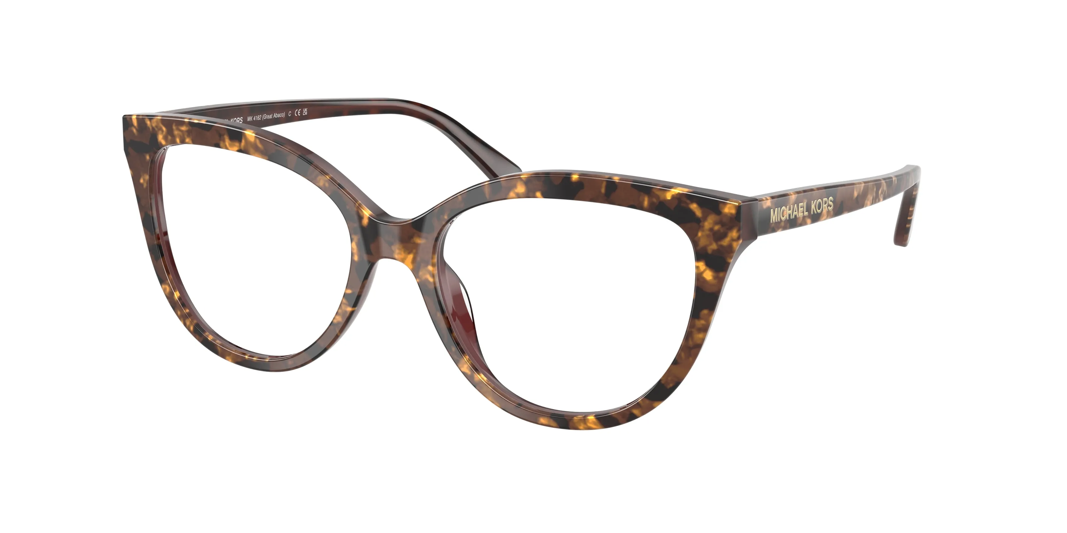 Michael Kors MK4162 GREAT ABACO 4016 Montature da vista Acetato Marrone Trasparente Cat Eye Normale - immagine 1