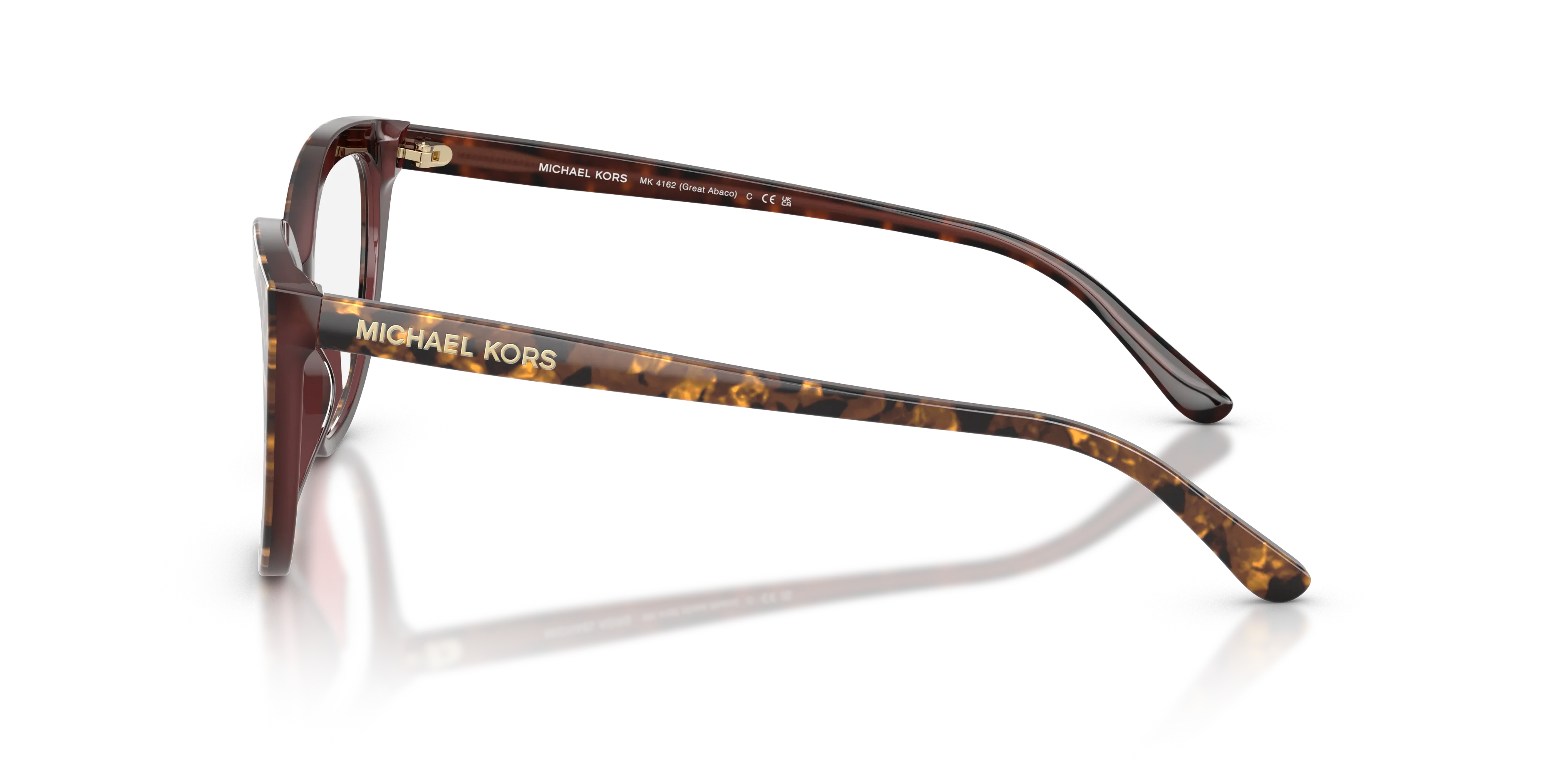Michael Kors MK4162 GREAT ABACO 4016 Montature da vista Acetato Marrone Trasparente Cat Eye Normale - immagine 4