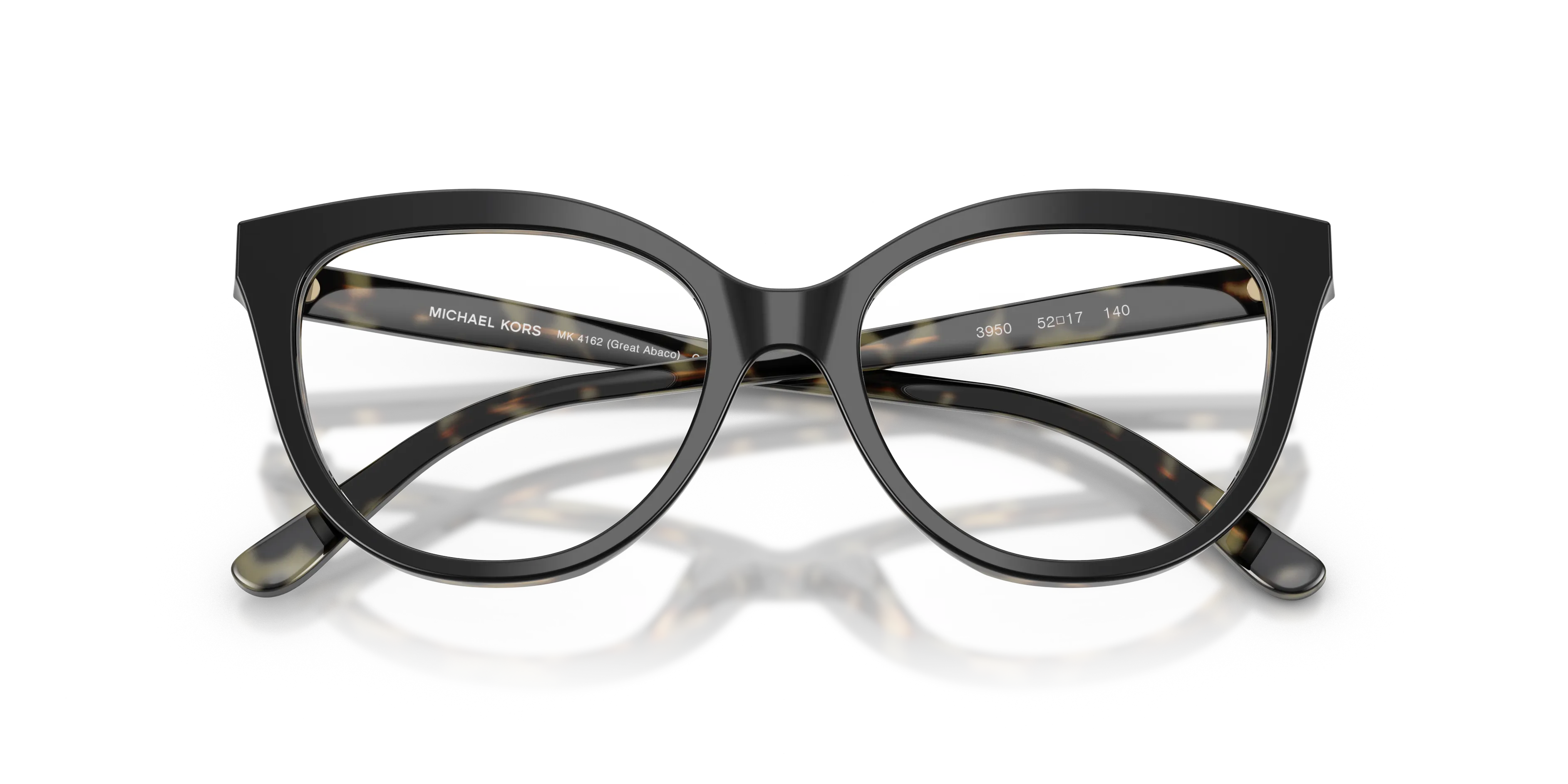 Michael Kors MK4162 GREAT ABACO 3950 Montature da vista Acetato Nero Trasparente Cat Eye Normale - immagine 2