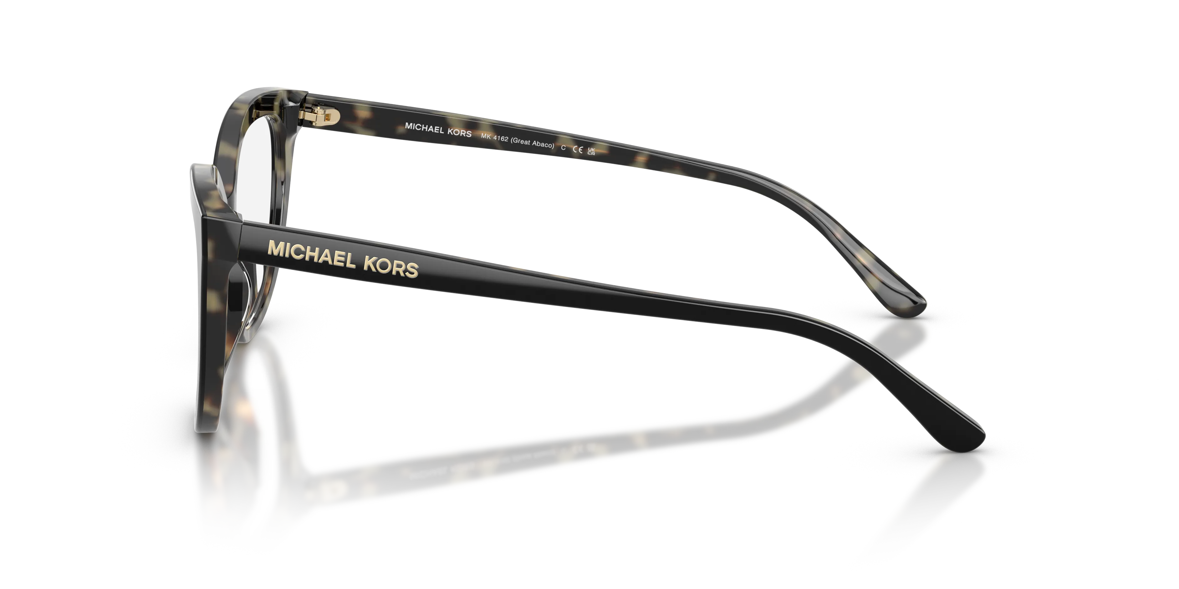 Michael Kors MK4162 GREAT ABACO 3950 Montature da vista Acetato Nero Trasparente Cat Eye Normale - immagine 4