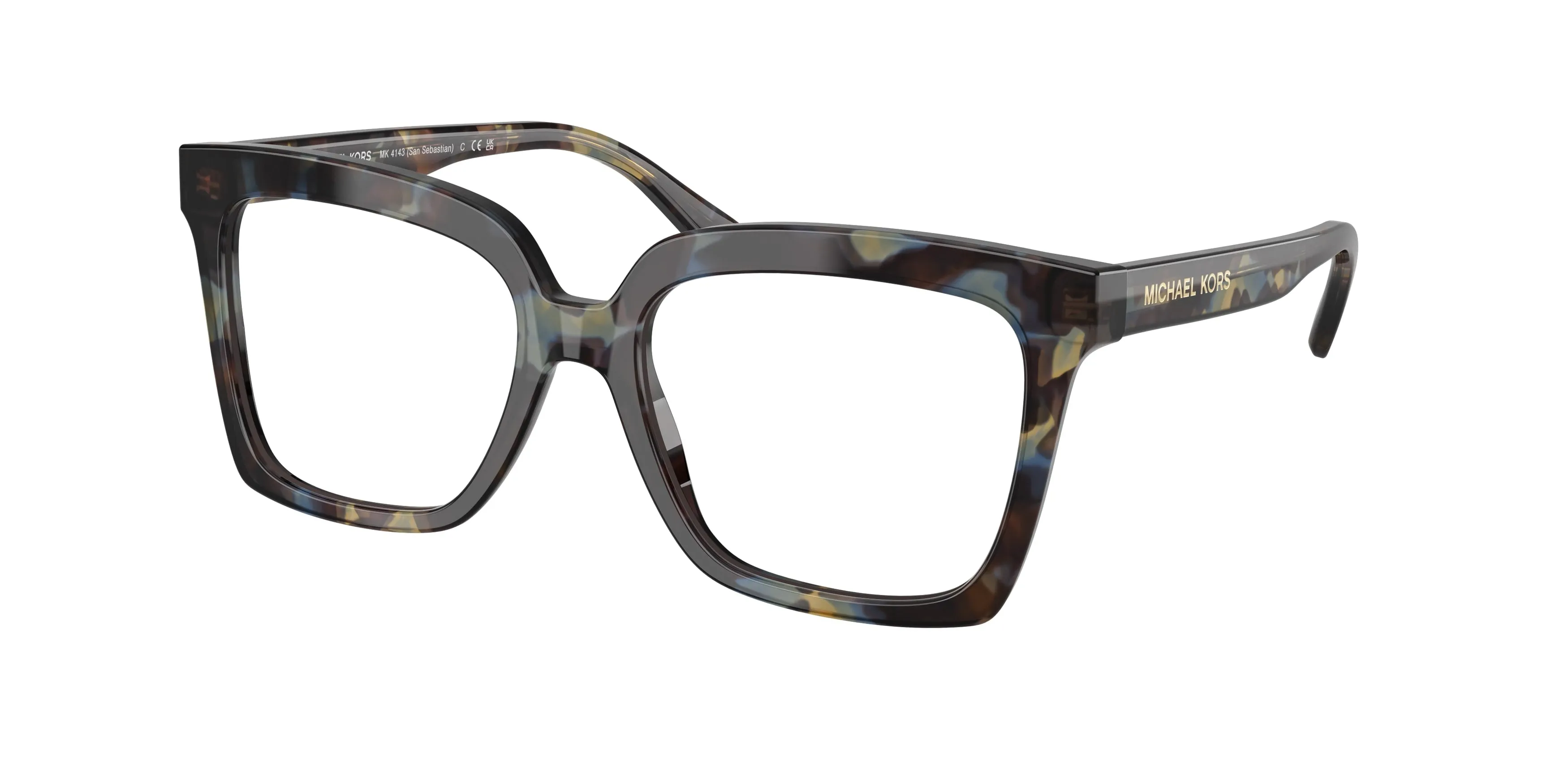 Michael Kors MK4143 SAN SEBASTIAN 3952 Montature da vista Acetato Blu Trasparente Squadrata Normale - immagine 1