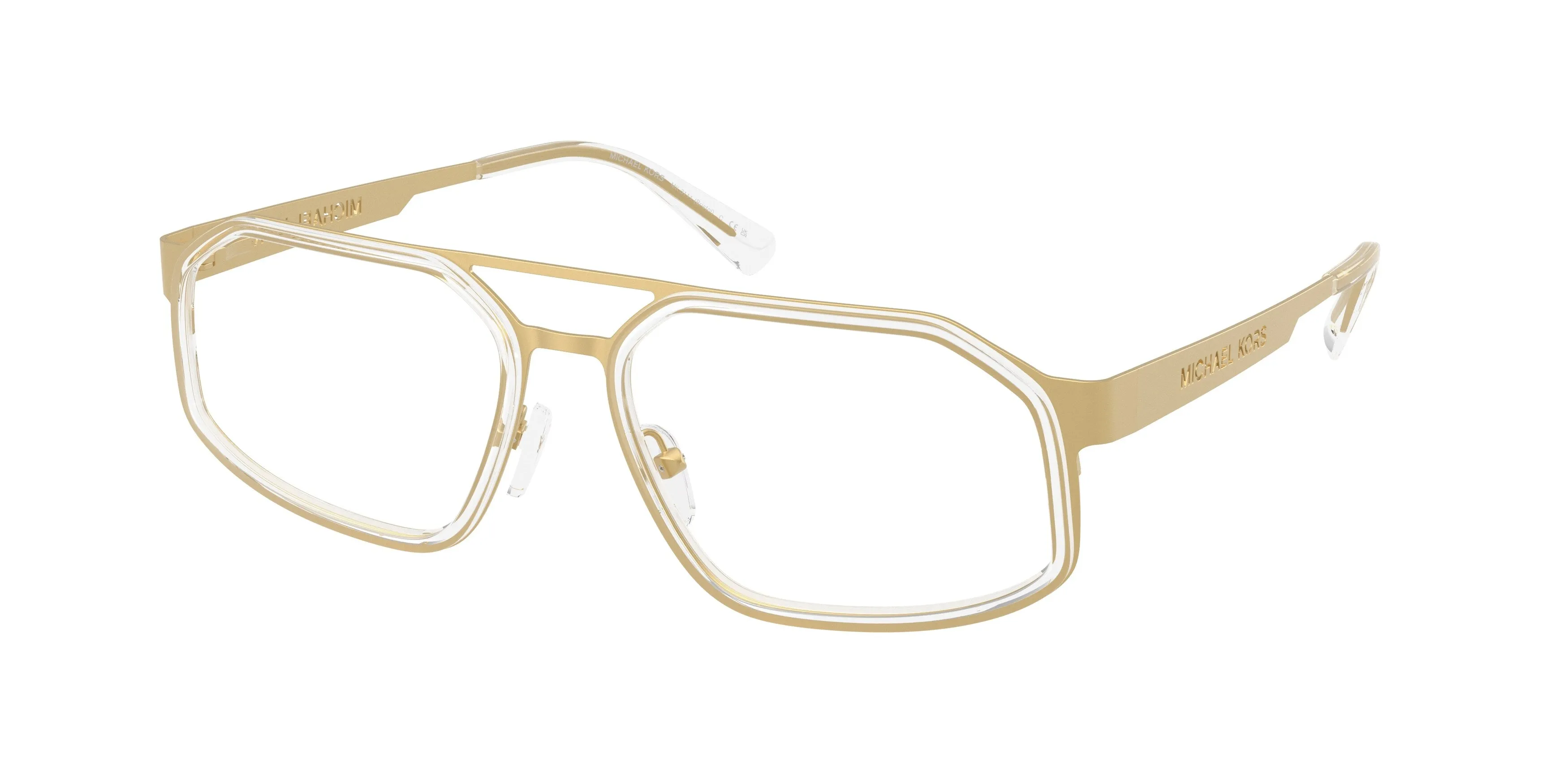 Michael Kors MK3111 BRISTOL 1908 Montature da vista Metallo Giallo Trasparente Geometrica Normale - immagine 1