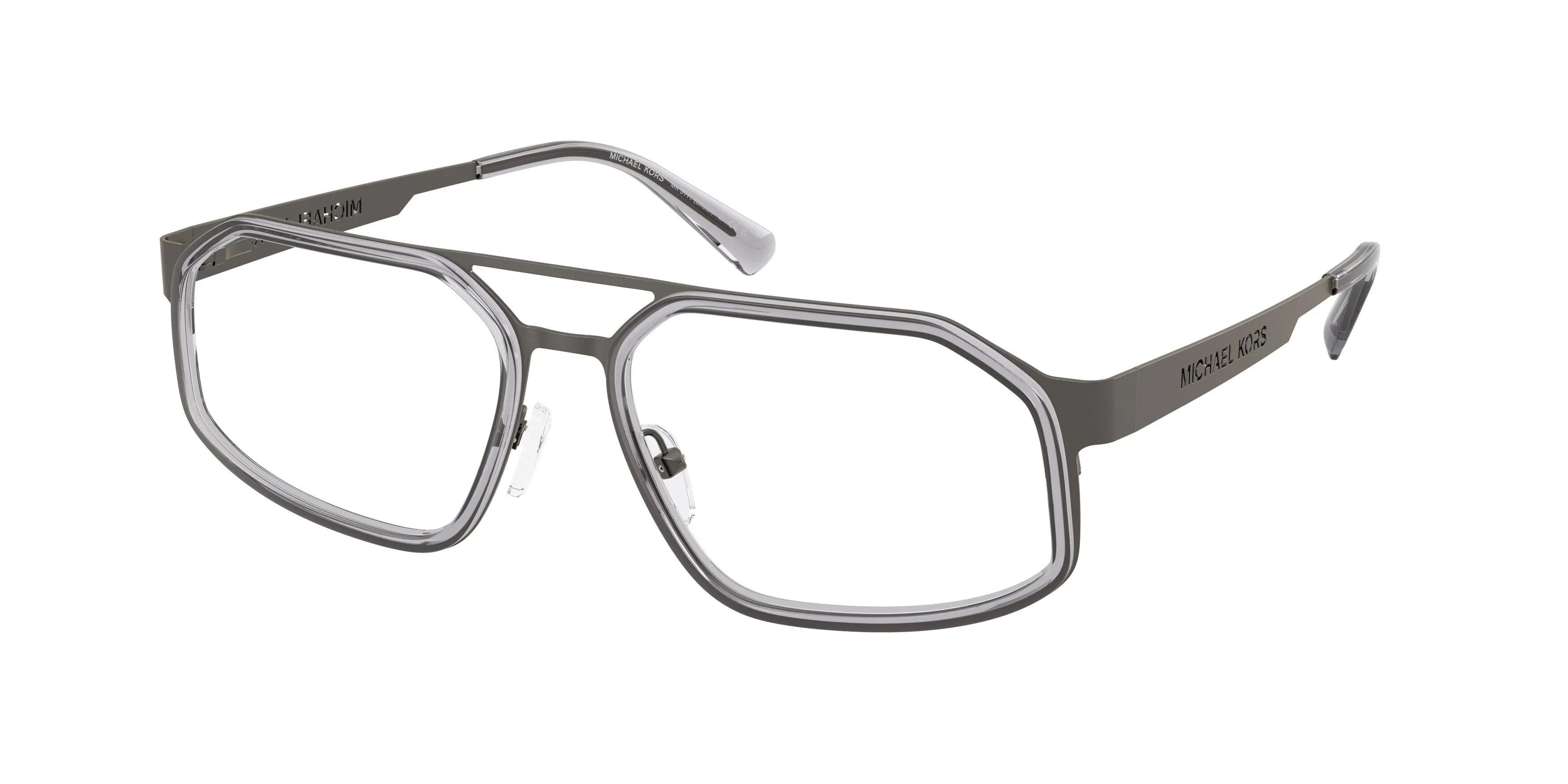 Michael Kors MK3111 BRISTOL 1022 Montature da vista Metallo Grigio Trasparente Geometrica Normale - immagine 1