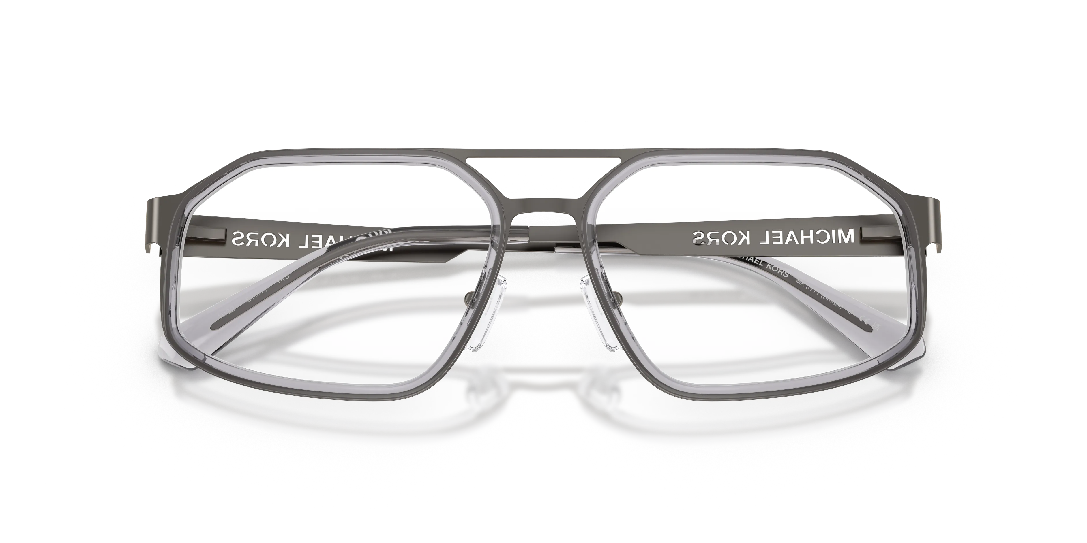 Michael Kors MK3111 BRISTOL 1022 Montature da vista Metallo Grigio Trasparente Geometrica Normale - immagine 2