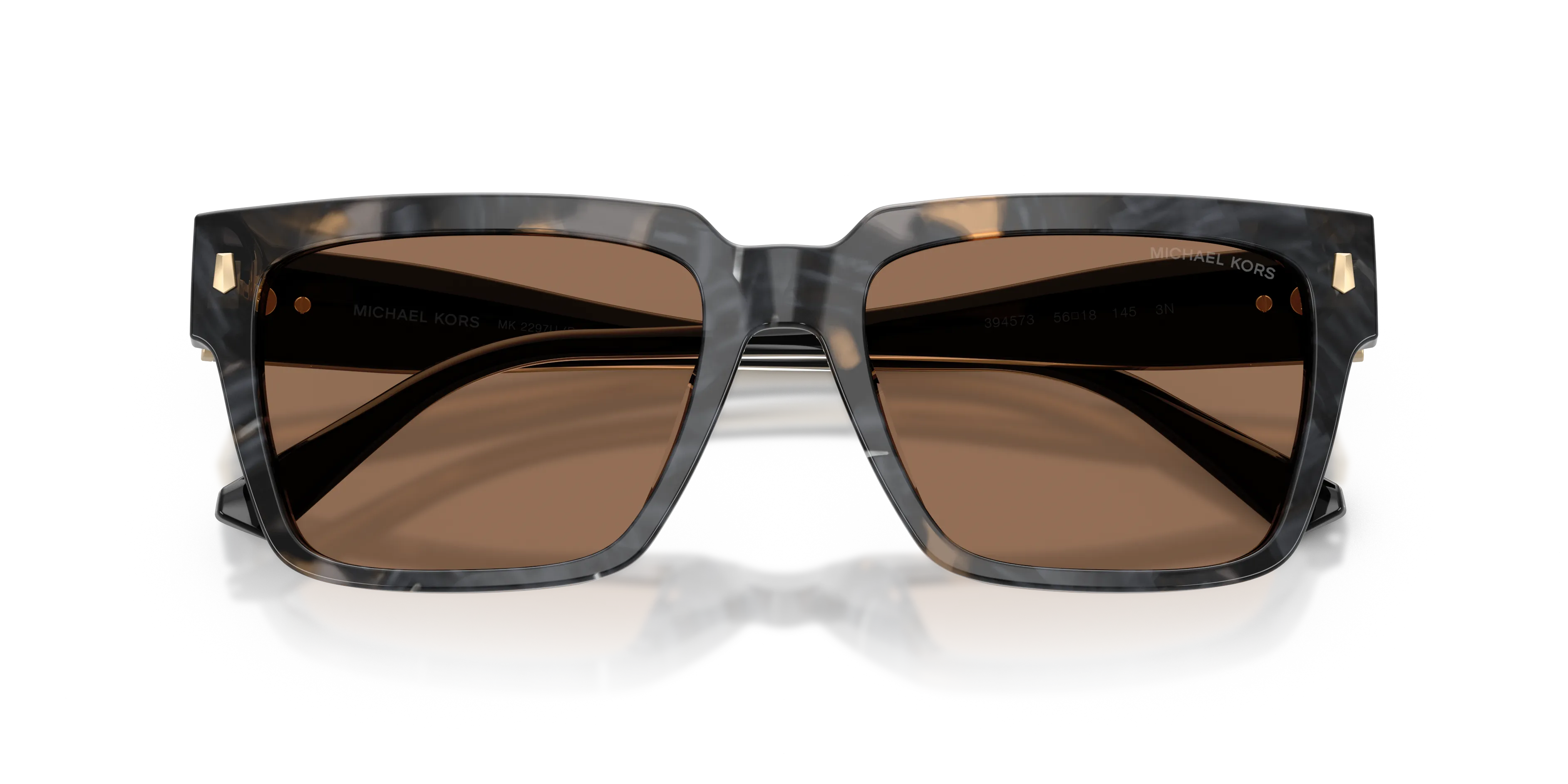 Michael Kors MK2297U DUBROVNIK 394573 Occhiali da sole Acetato Nero Marrone Squadrata Normale - immagine 2