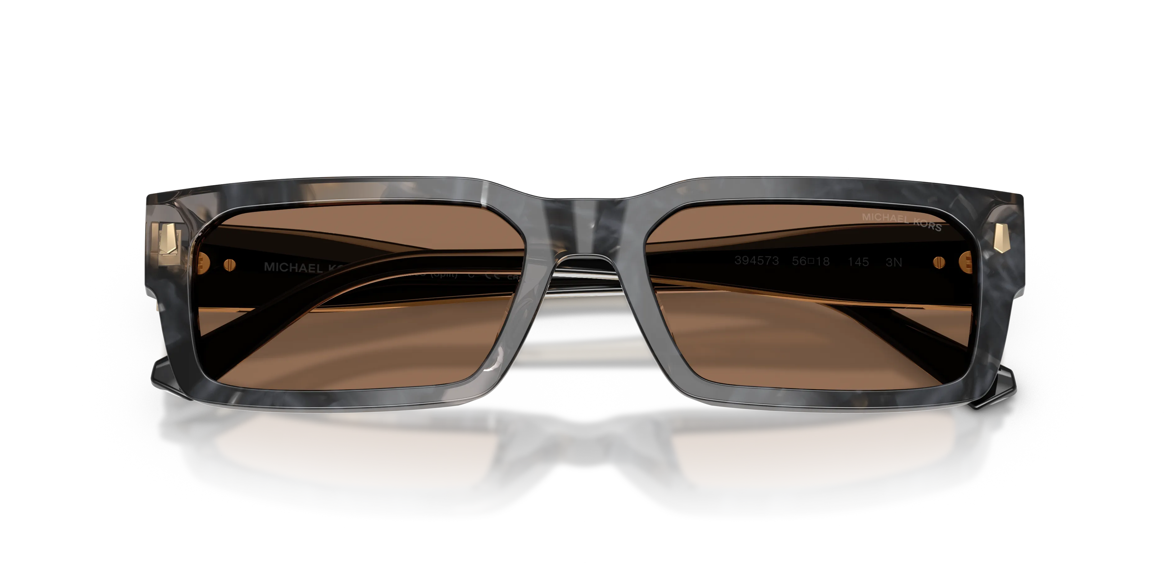 Michael Kors MK2296U SPLIT 394573 Occhiali da sole Acetato Nero Marrone Squadrata Normale - immagine 2