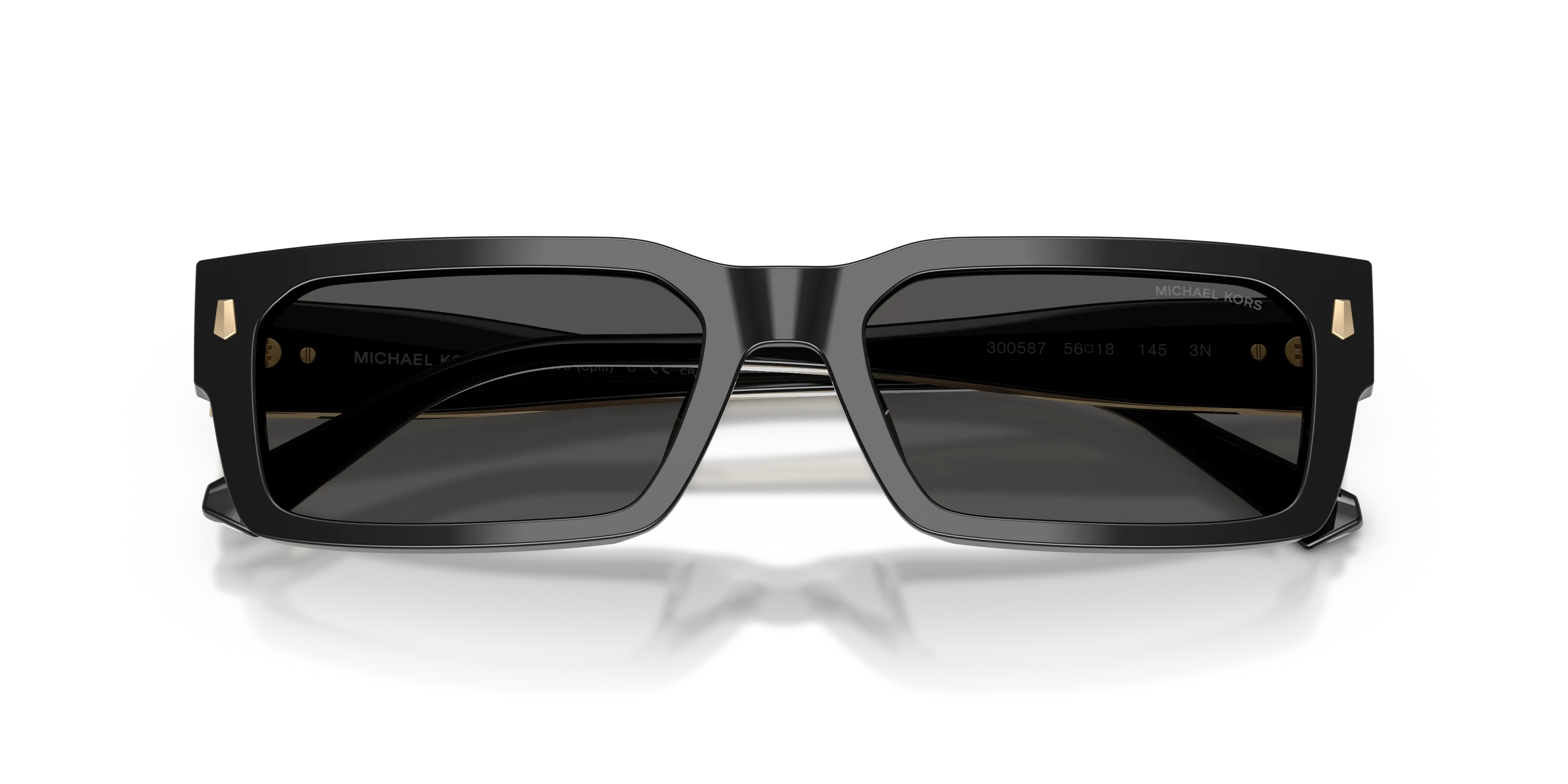 Michael Kors MK2296U SPLIT 300587 Occhiali da sole Acetato Nero Grigio Squadrata Normale - immagine 2
