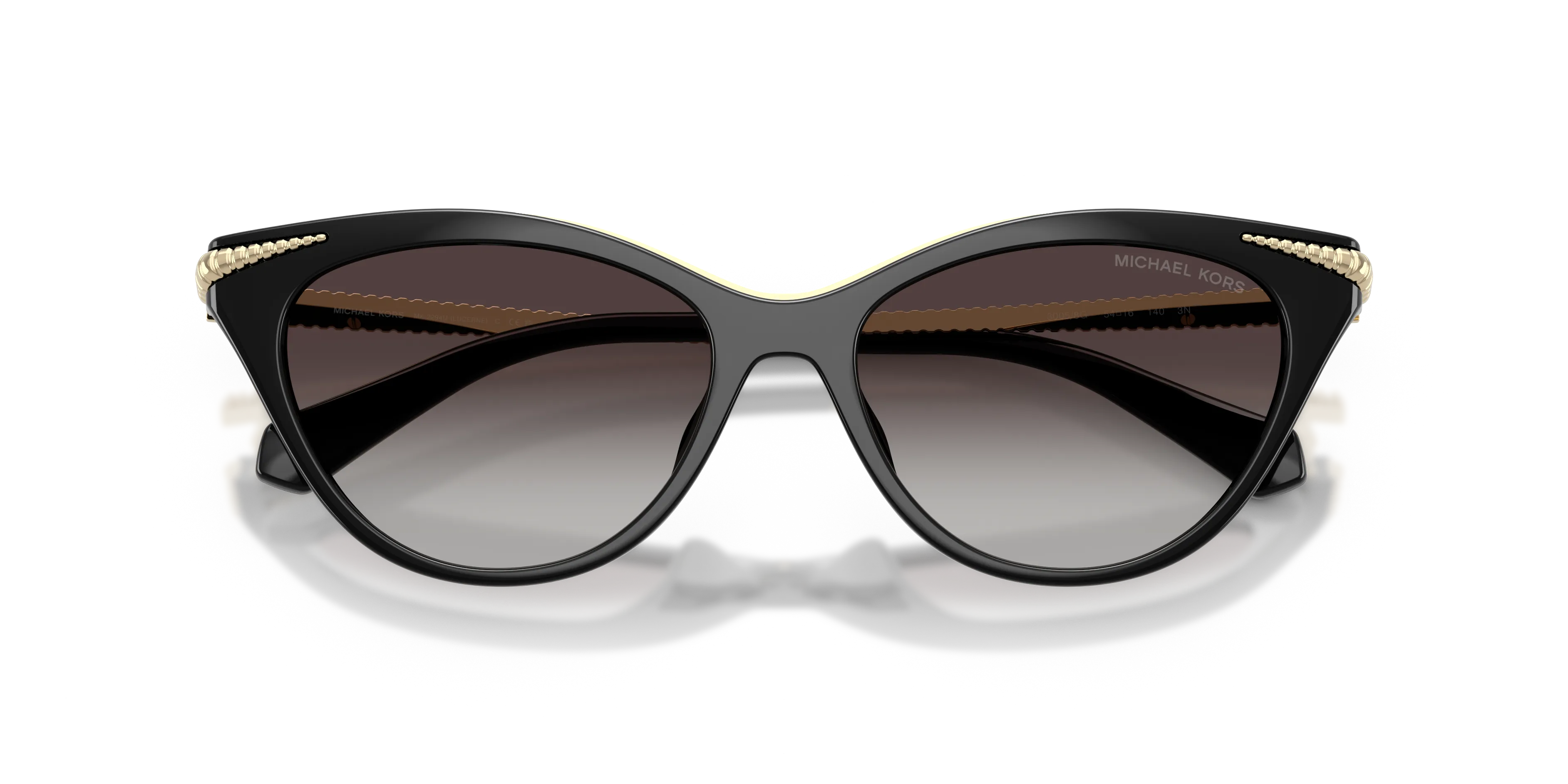 Michael Kors MK2294U LUCERNE 30058G Occhiali da sole Iniettato Nero Grigio Cat Eye Normale Sfumato - immagine 2
