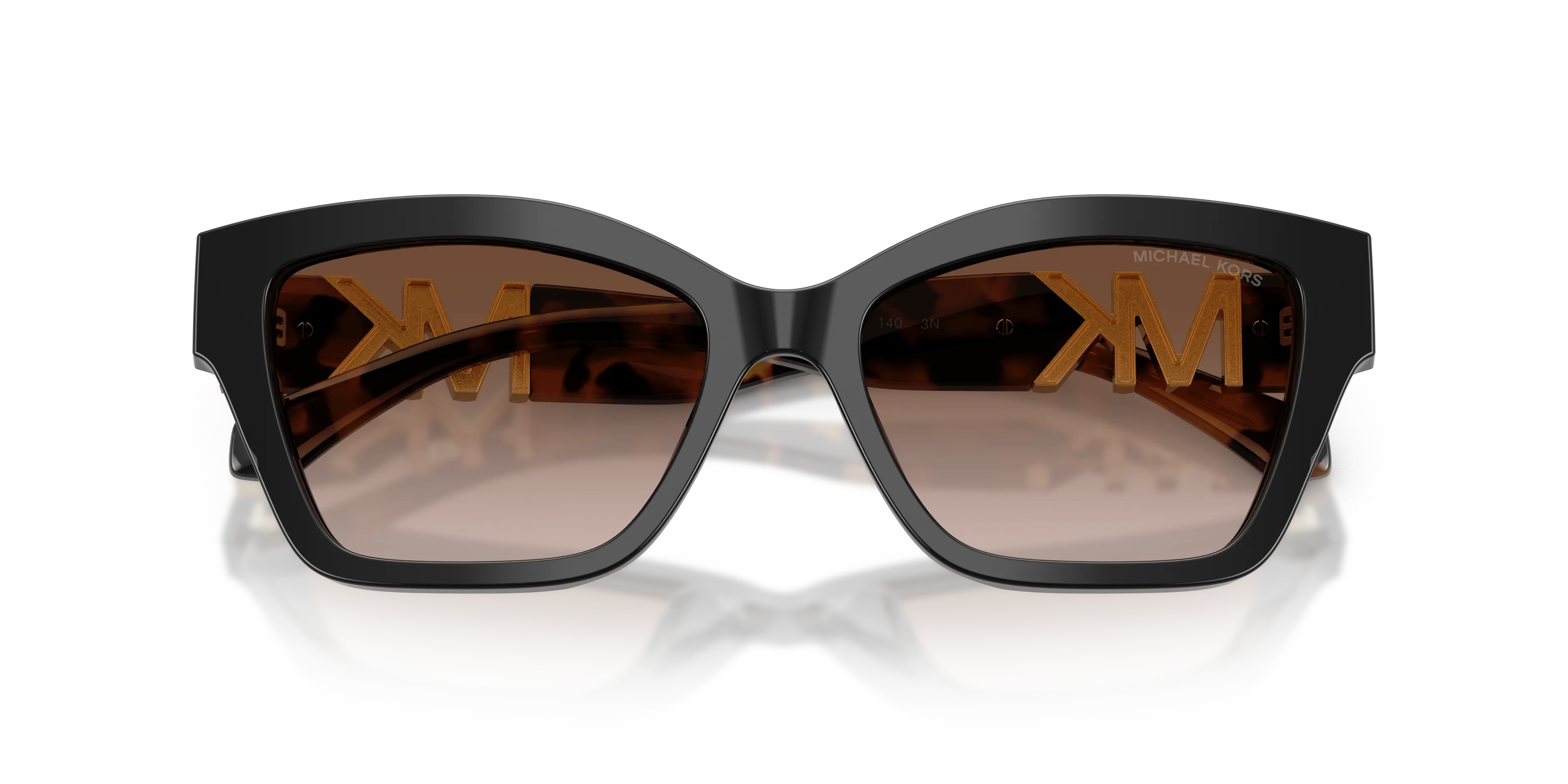 Michael Kors MK2292U SANTA BARBARA 300513 Occhiali da sole Acetato Nero Marrone Squadrata Normale Sfumato - immagine 2