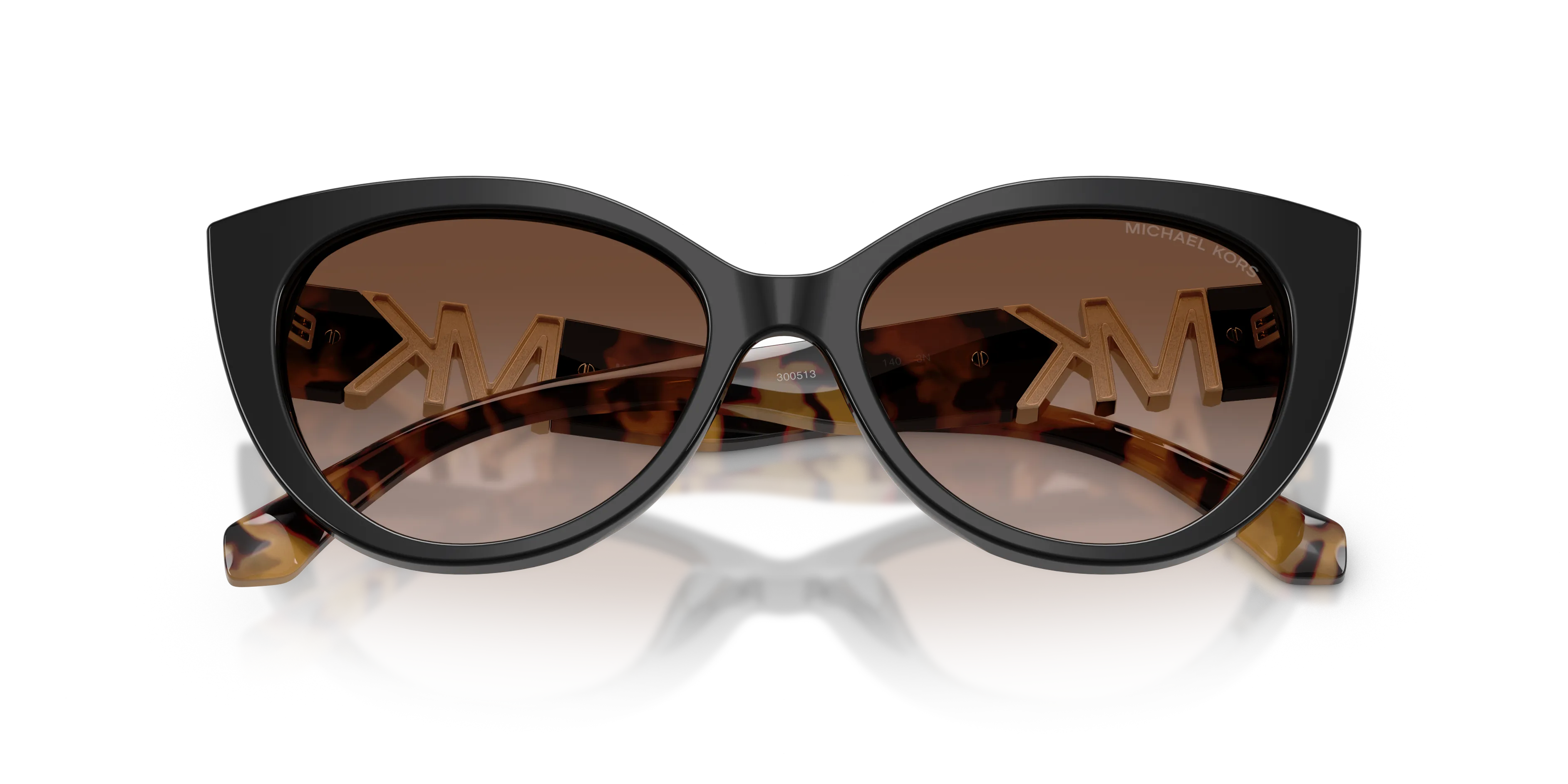 Michael Kors MK2291U CATALINA 300513 Occhiali da sole Acetato Nero Marrone Cat Eye Normale Sfumato - immagine 2