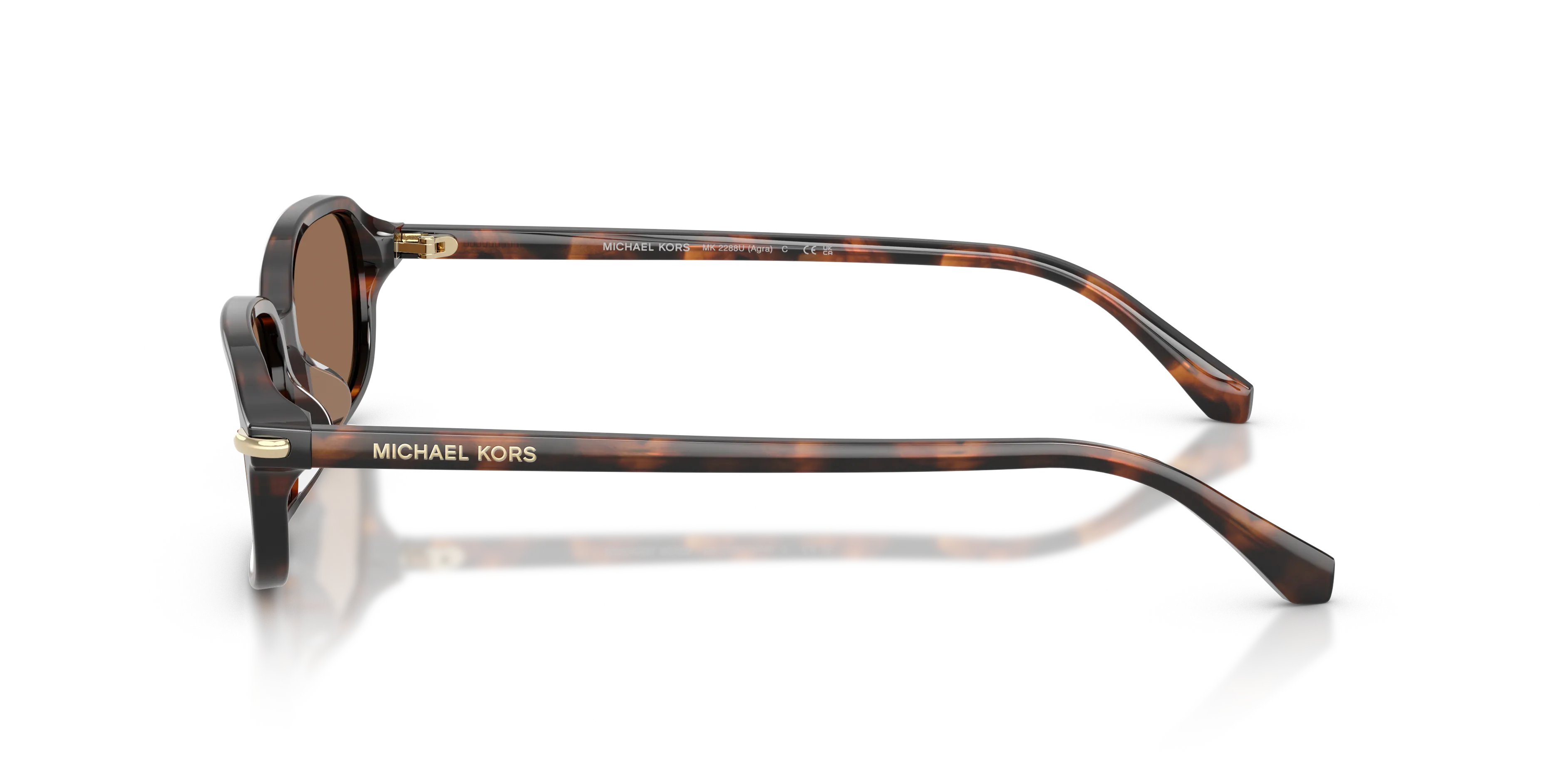 Michael Kors MK2288U AGRA 403973 Occhiali da sole Acetato Marrone Marrone Squadrata Normale - immagine 4