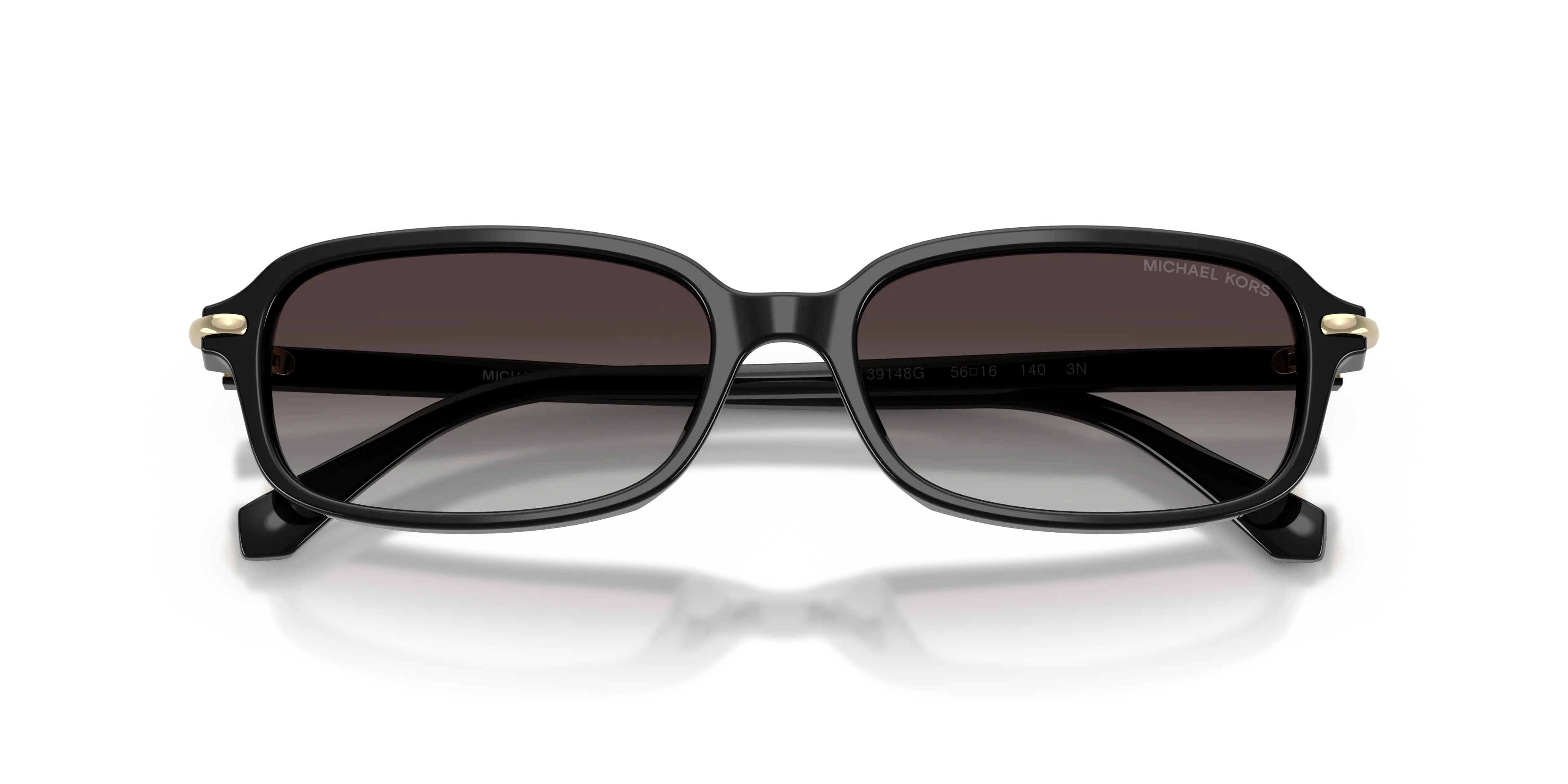 Michael Kors MK2288U AGRA 39148G Occhiali da sole Acetato Nero Grigio Squadrata Normale Sfumato - immagine 2