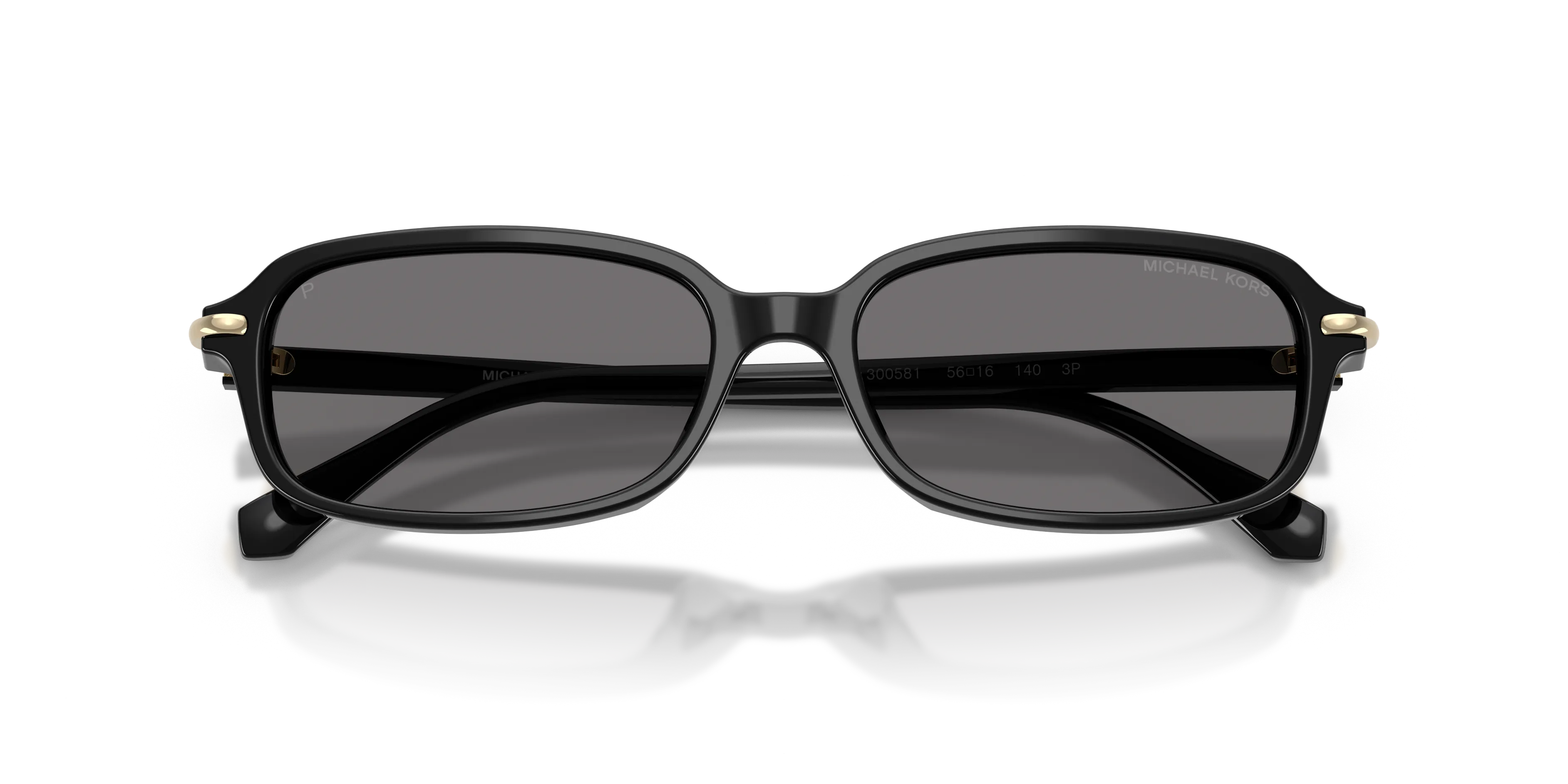 Michael Kors MK2288U AGRA 300581 Occhiali da sole Acetato Nero Grigio Squadrata Polarizzata - immagine 2