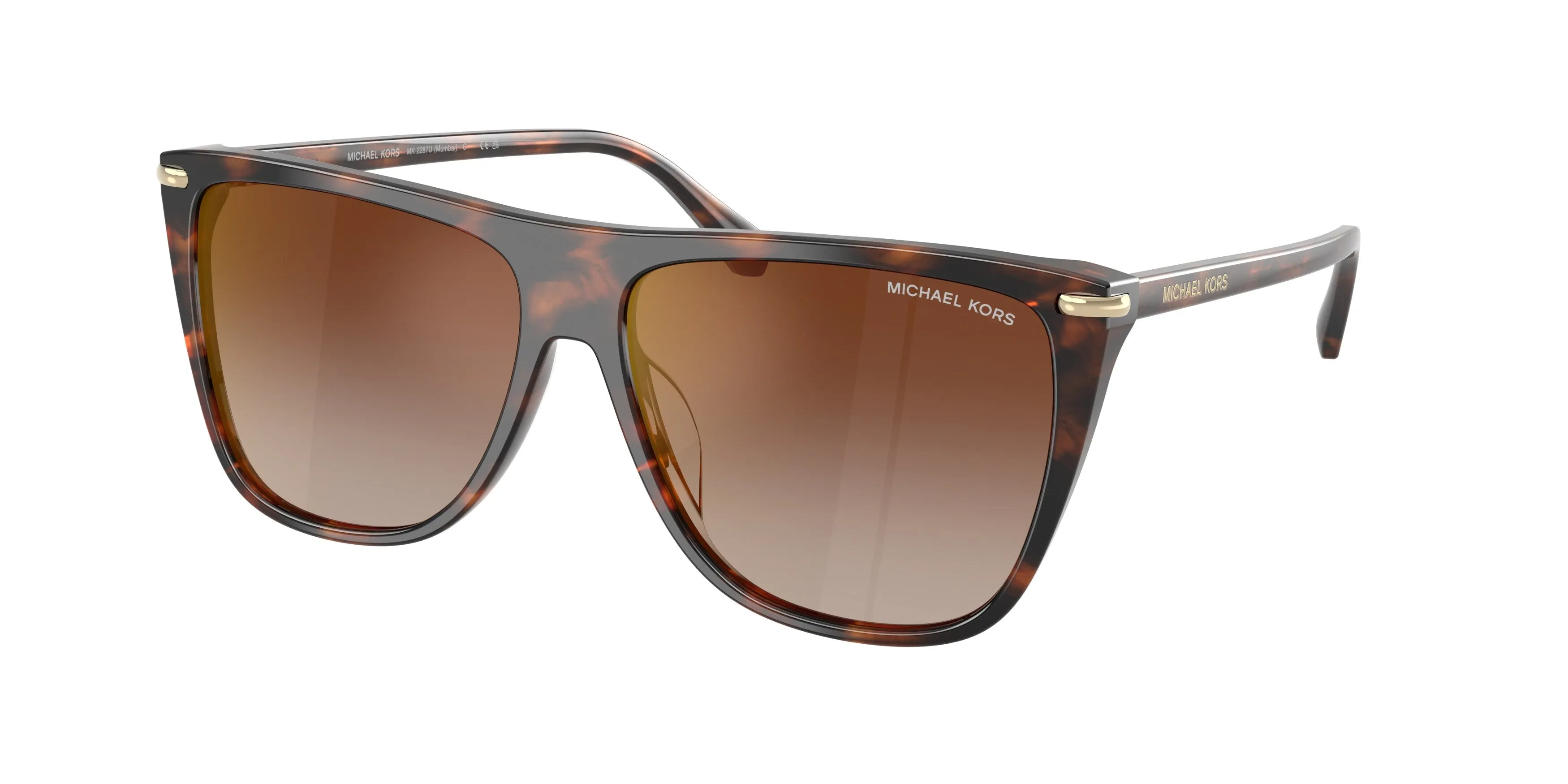 Michael Kors MK2287U MUMBAI 4039AO Occhiali da sole Acetato Marrone Marrone Squadrata Normale Sfumato - immagine 1