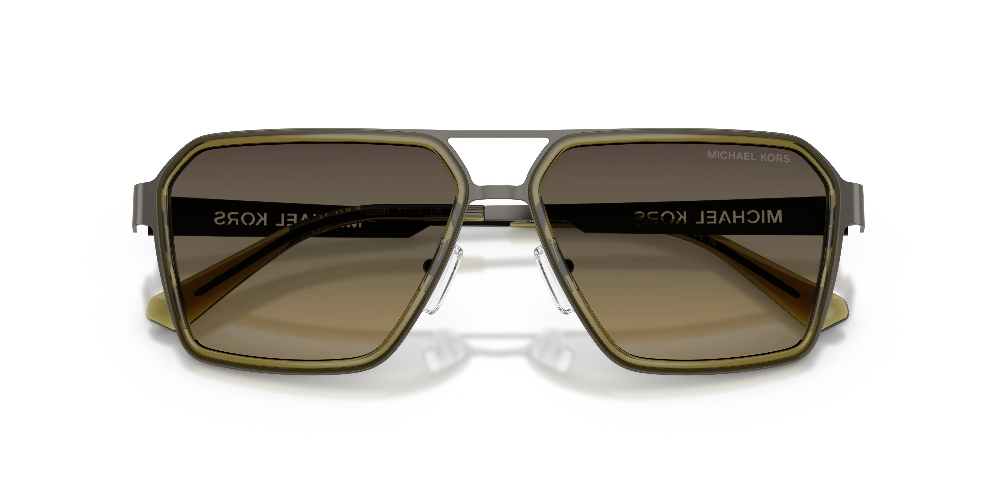 Michael Kors MK1188 OXFORD 10020N Occhiali da sole Metallo Grigio Verde Squadrata Normale Sfumato - immagine 2