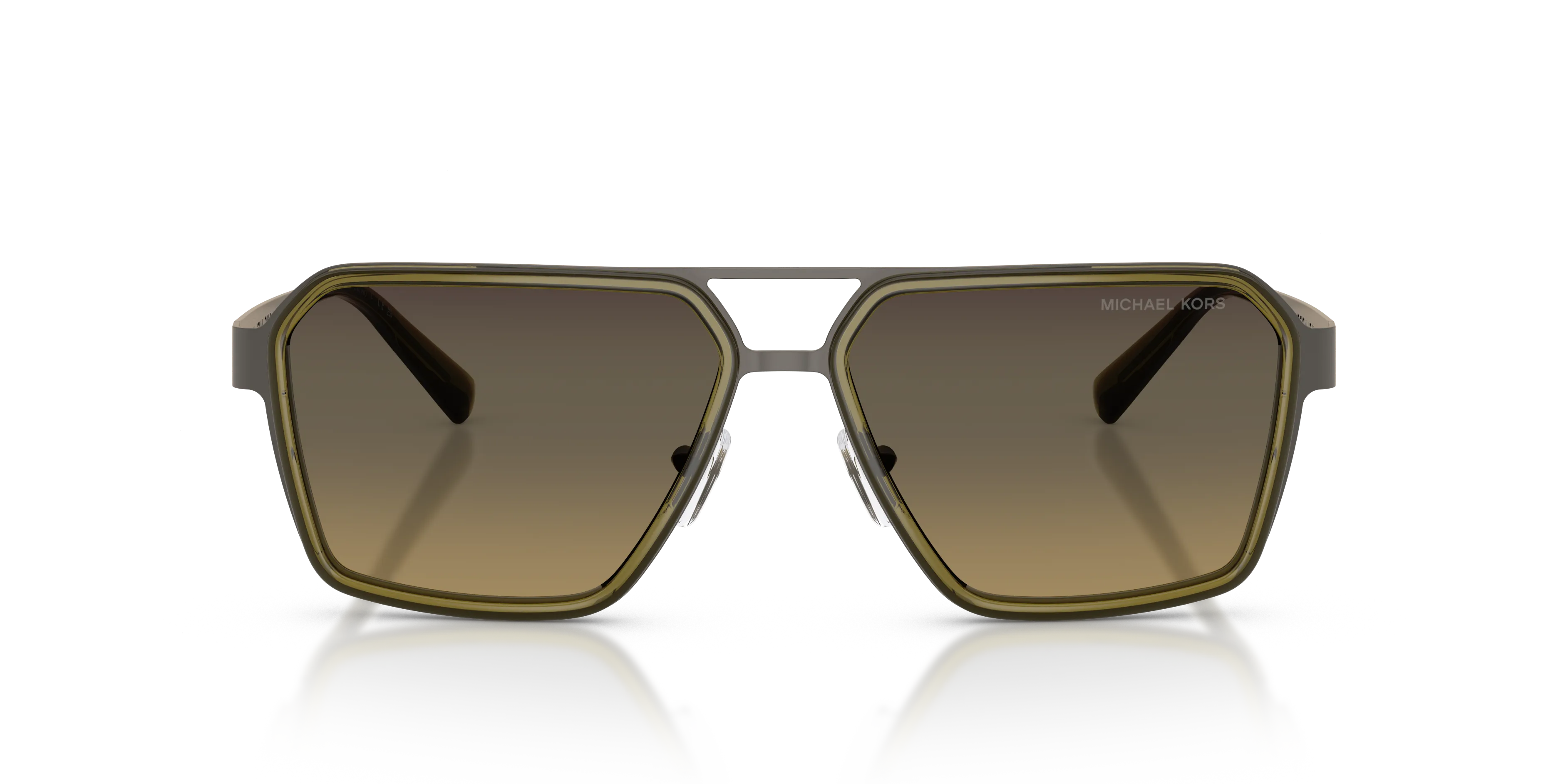 Michael Kors MK1188 OXFORD 10020N Occhiali da sole Metallo Grigio Verde Squadrata Normale Sfumato - immagine 3