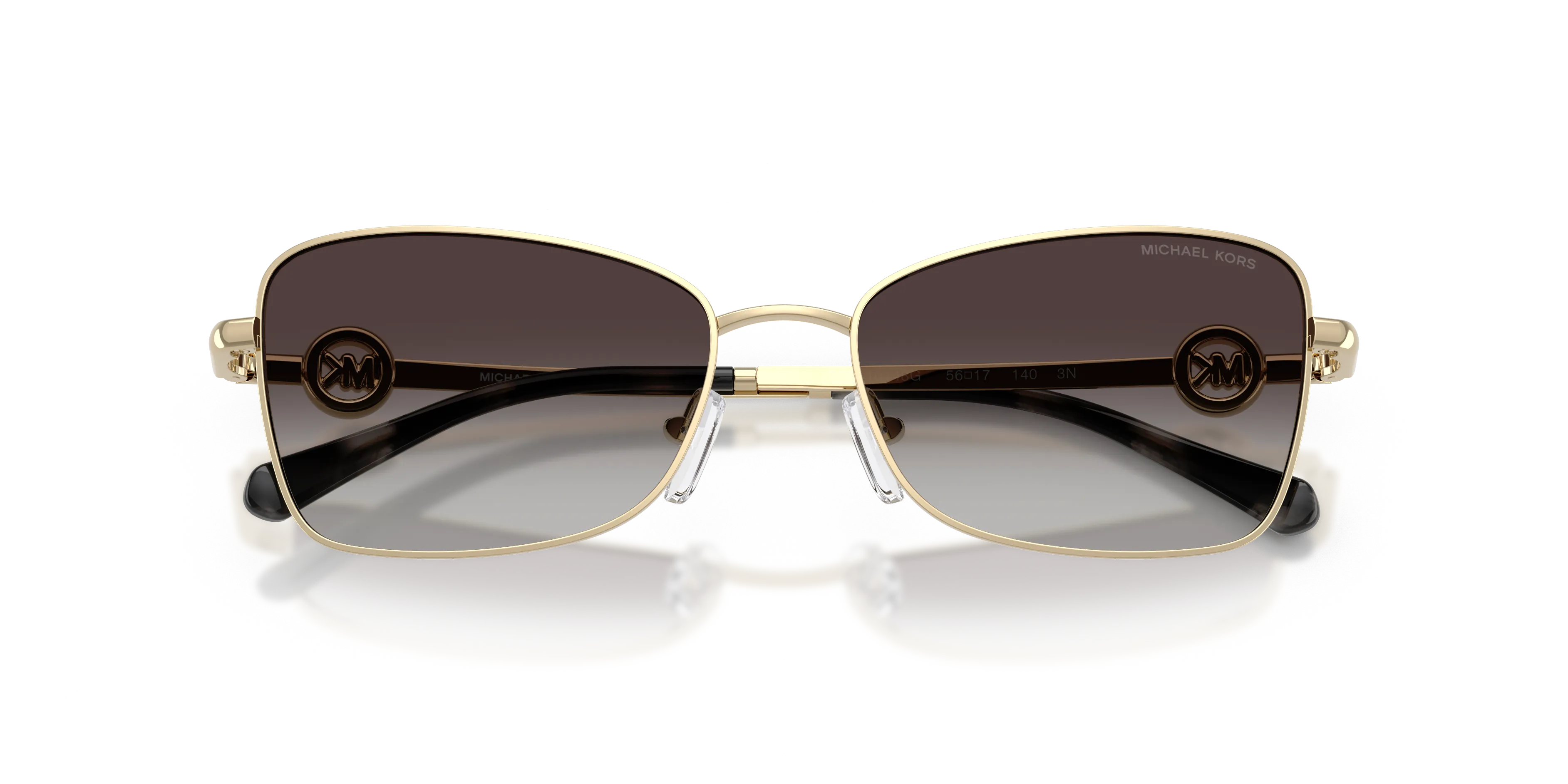 Michael Kors MK1187 ANDROS 10148G Occhiali da sole Metallo Oro Grigio Squadrata Normale Sfumato - immagine 2