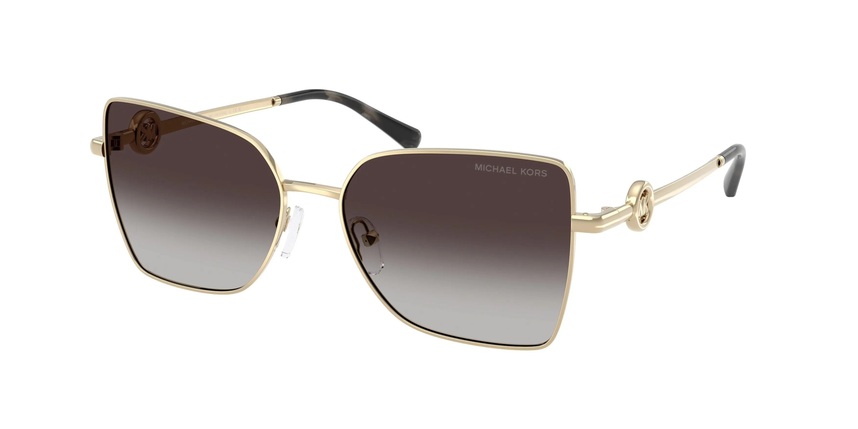 Michael Kors MK1186 PATRA 10148G Occhiali da sole Metallo Oro Grigio Squadrata Normale Sfumato - immagine 1