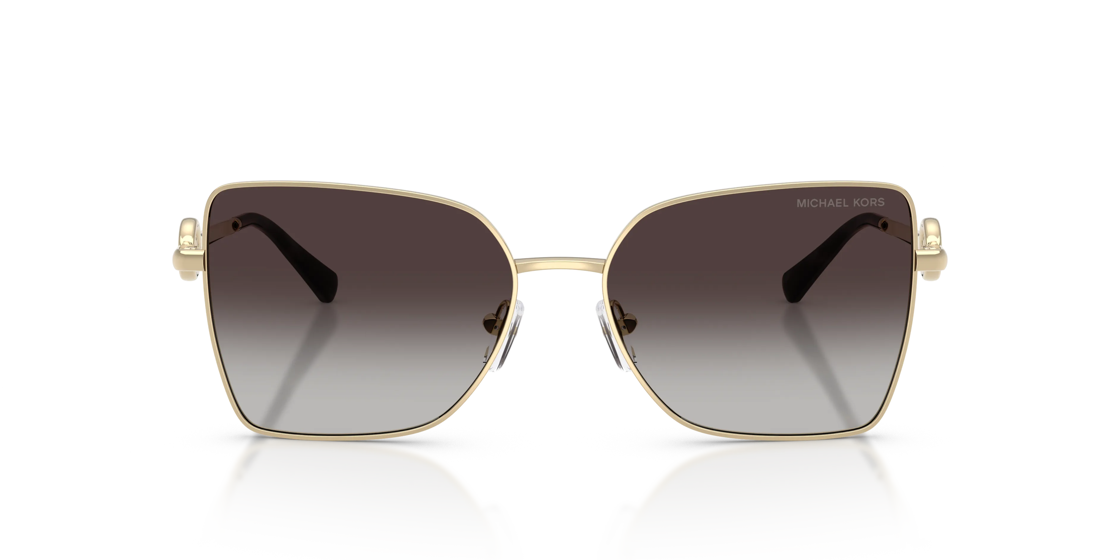 Michael Kors MK1186 PATRA 10148G Occhiali da sole Metallo Oro Grigio Squadrata Normale Sfumato - immagine 3