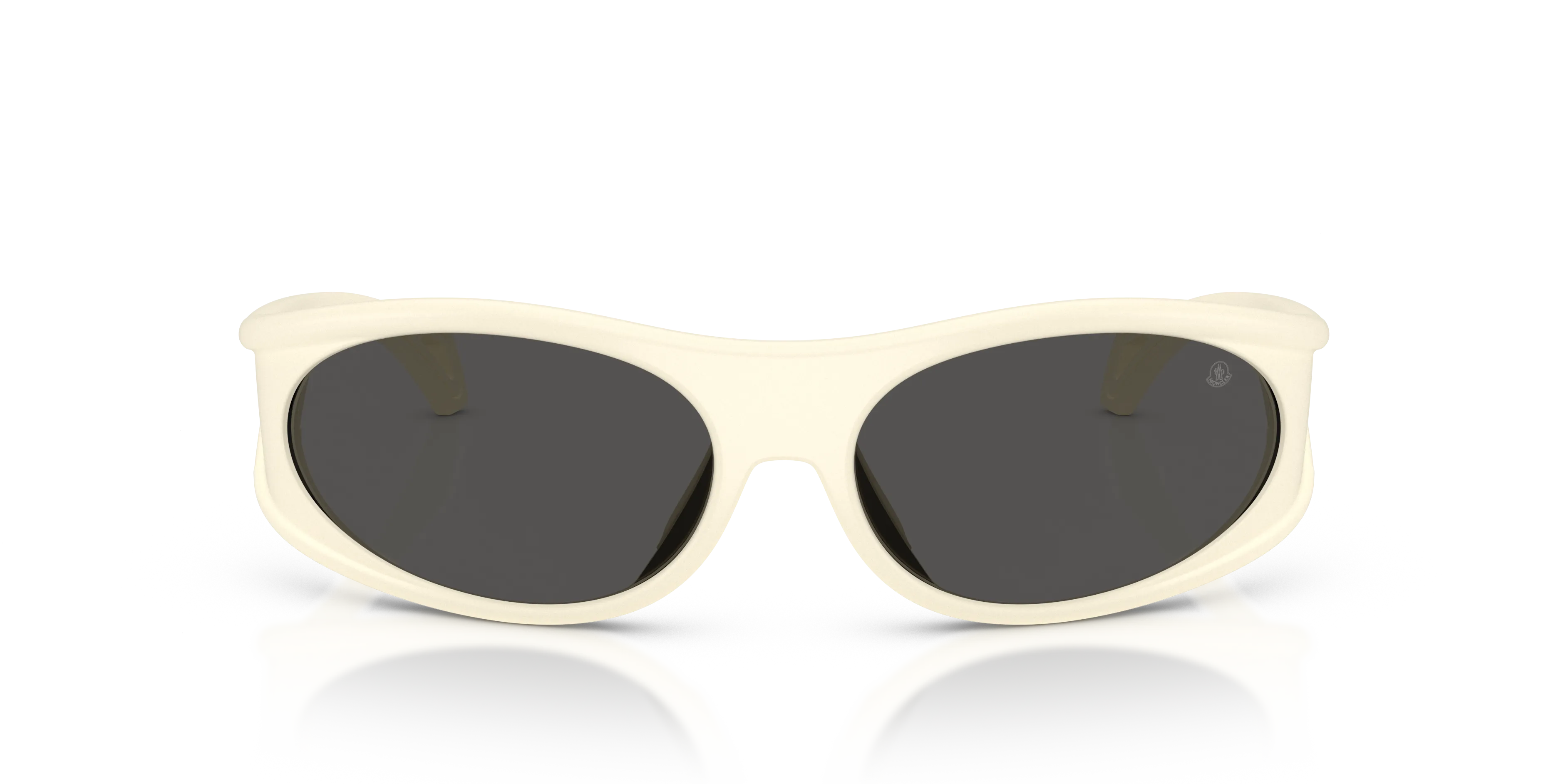 Moncler ME8021 504887 Occhiali da sole Iniettato Bianco Grigio Rotonda Normale - immagine 3