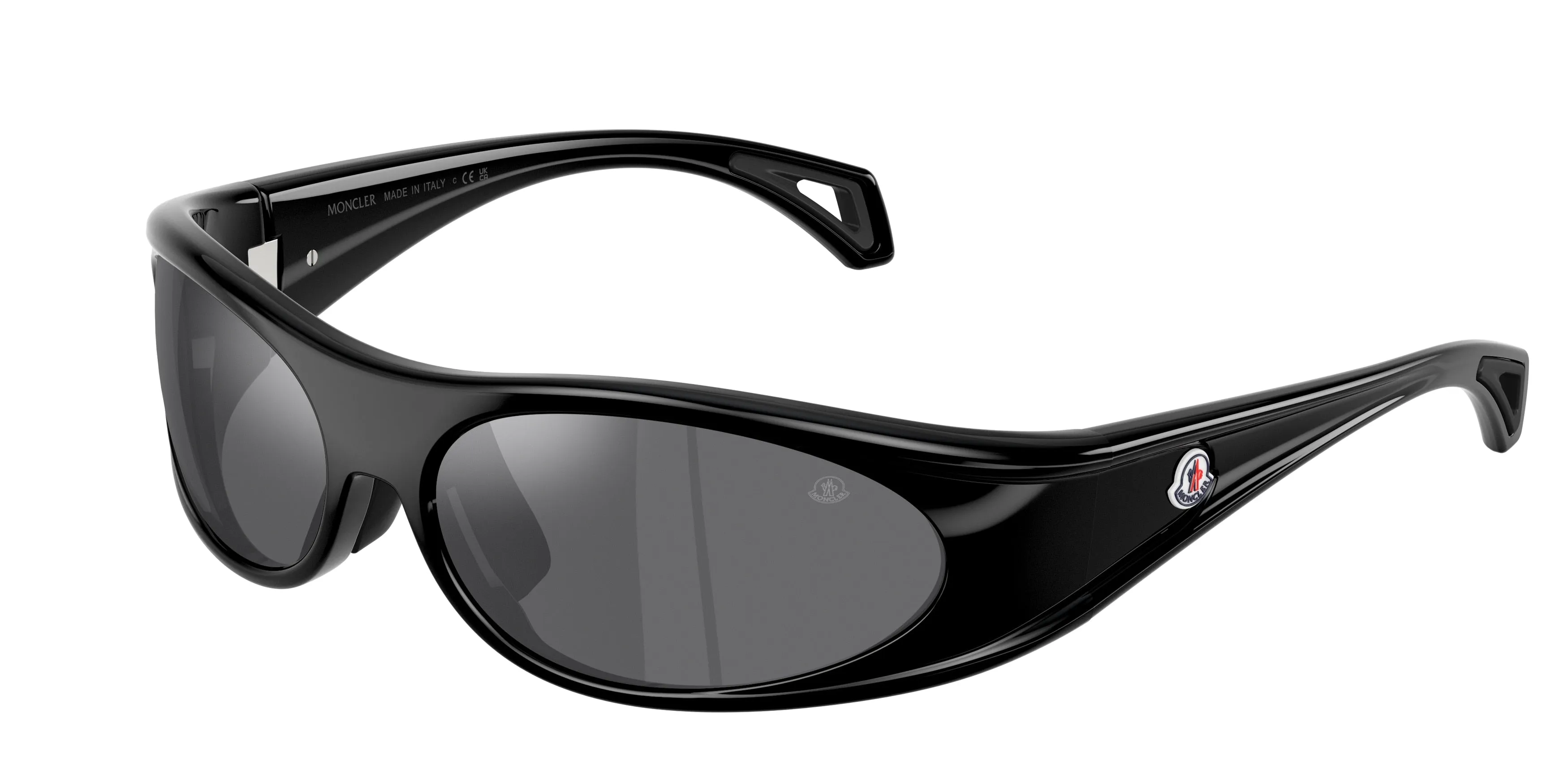 Moncler ME8021 50016G Occhiali da sole Iniettato Nero Grigio Rotonda Specchiate - immagine 1