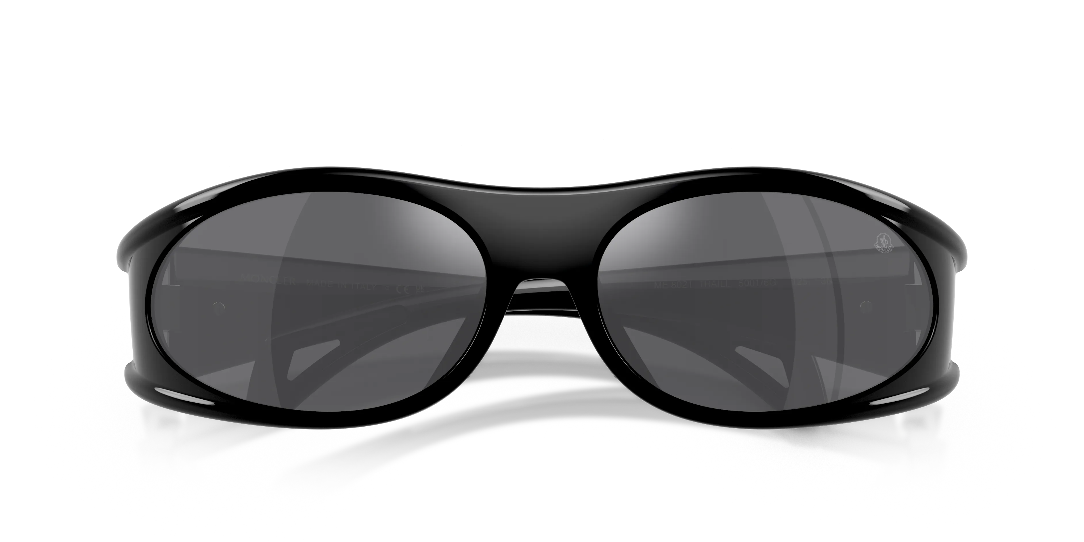 Moncler ME8021 50016G Occhiali da sole Iniettato Nero Grigio Rotonda Specchiate - immagine 2