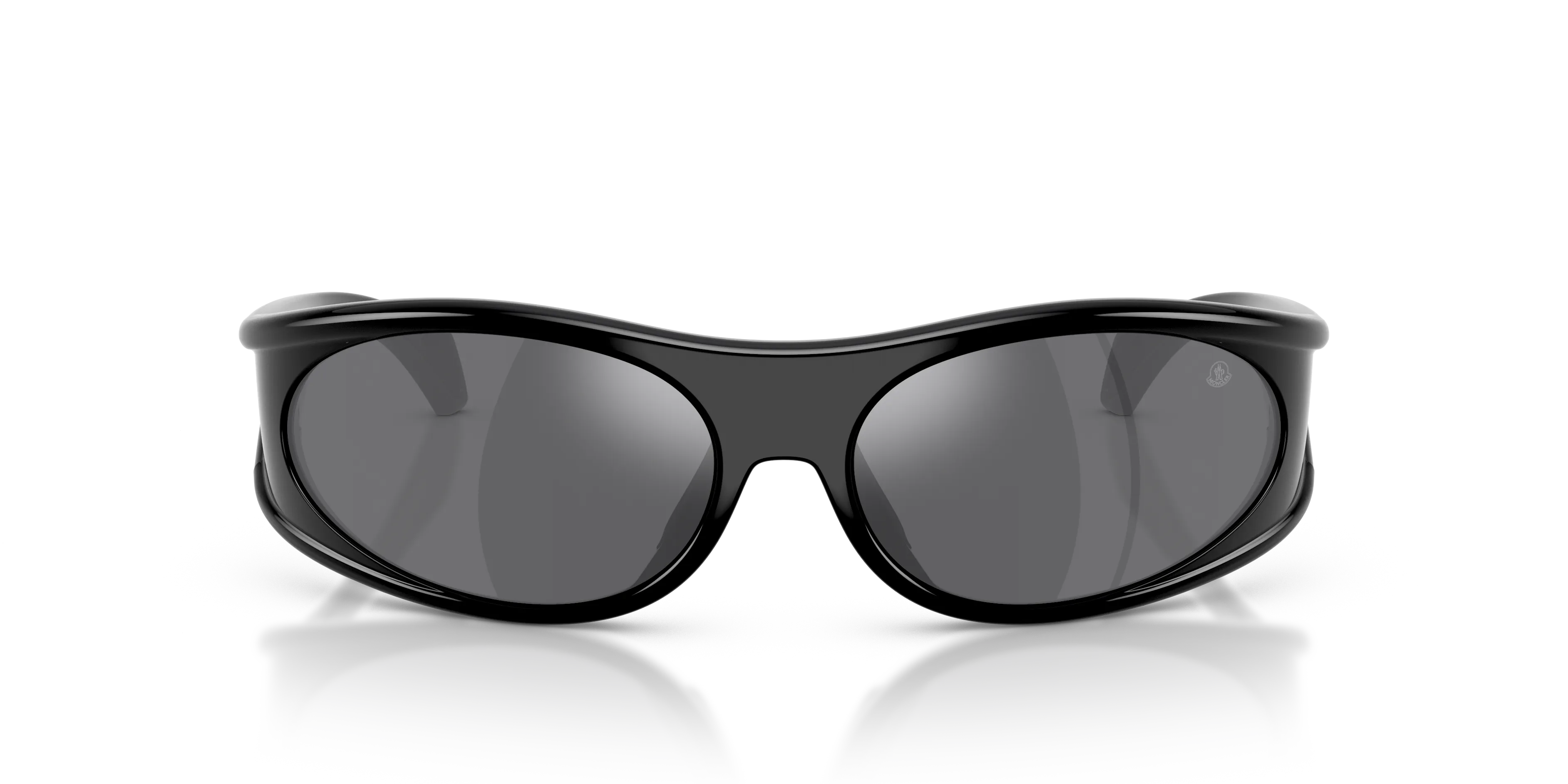 Moncler ME8021 50016G Occhiali da sole Iniettato Nero Grigio Rotonda Specchiate - immagine 3