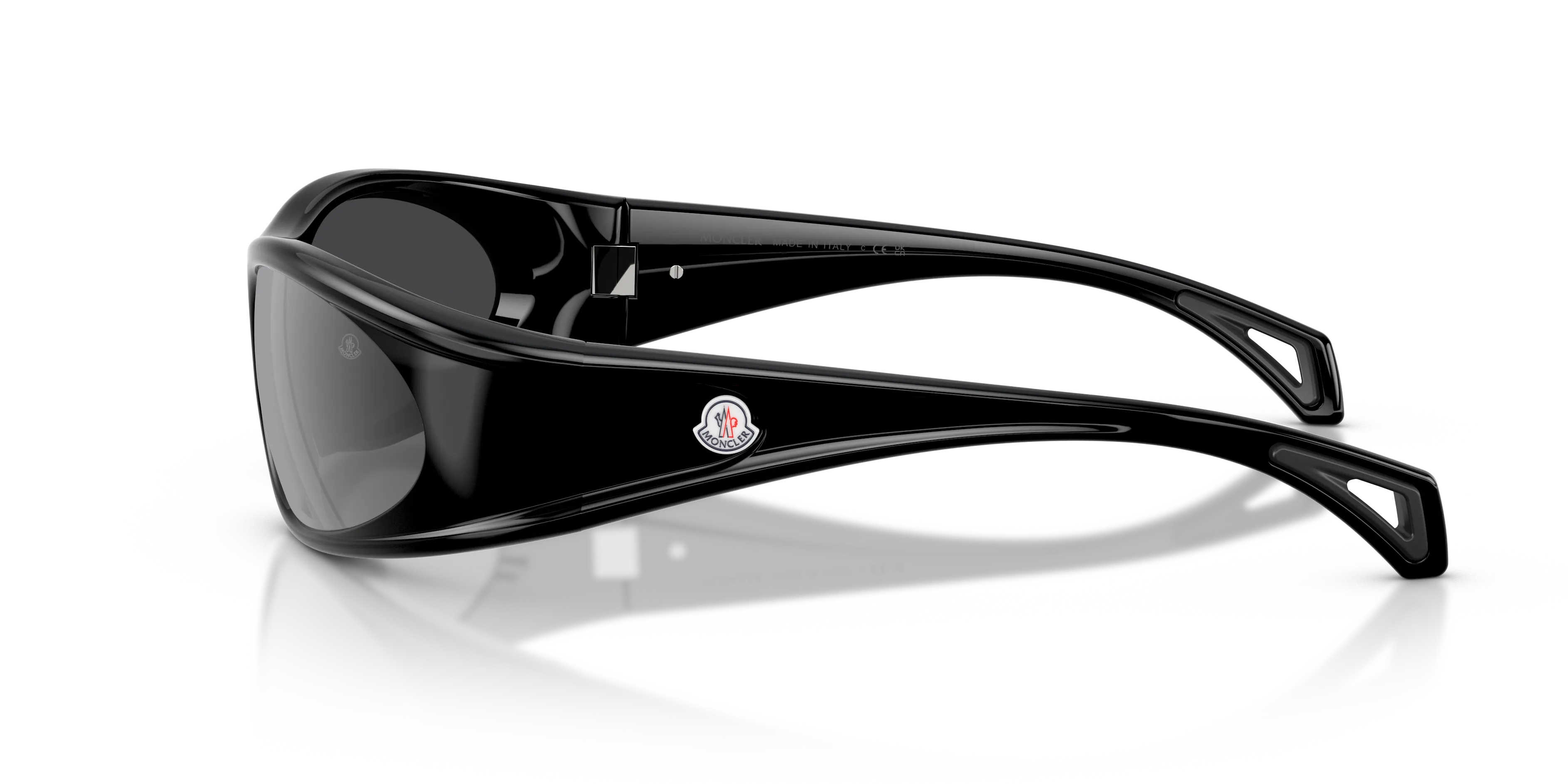 Moncler ME8021 50016G Occhiali da sole Iniettato Nero Grigio Rotonda Specchiate - immagine 4