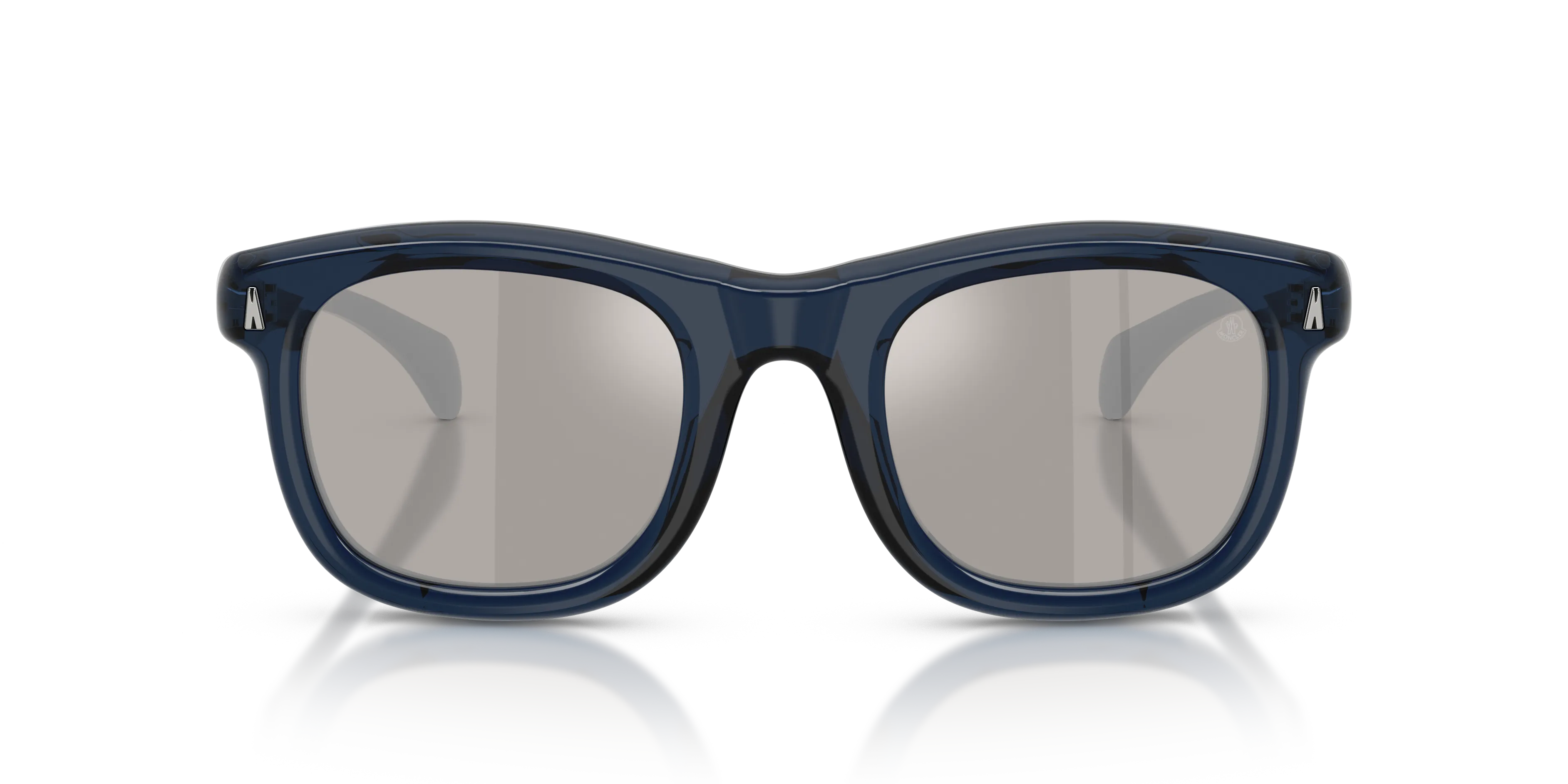 Moncler ME6034 NOIRR 30206G Occhiali da sole Acetato Blu Argento Squadrata Normale - immagine 3