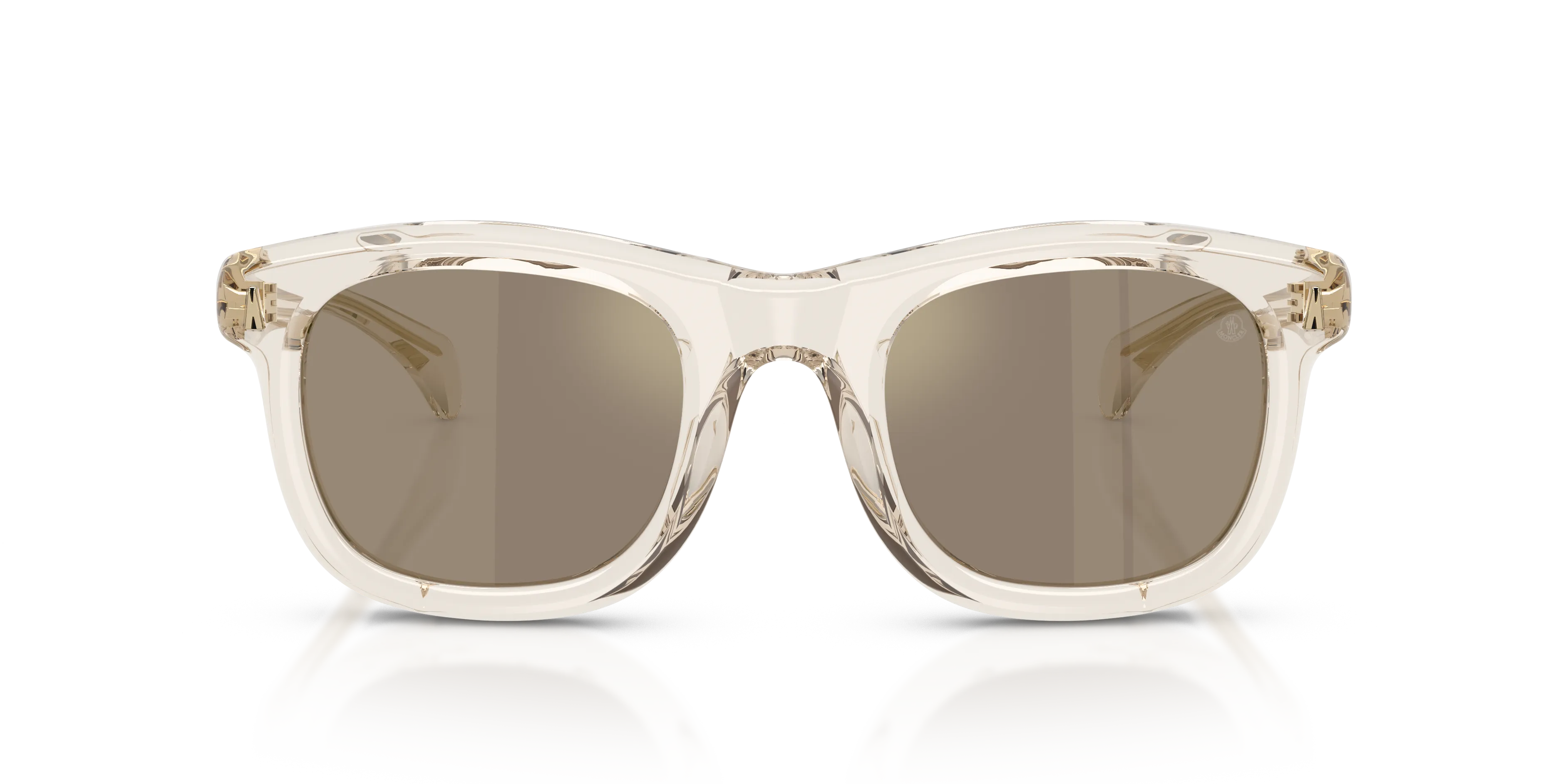 Moncler ME6034 NOIRR 30035A Occhiali da sole Acetato Bianco Marrone Squadrata Specchiate - immagine 3