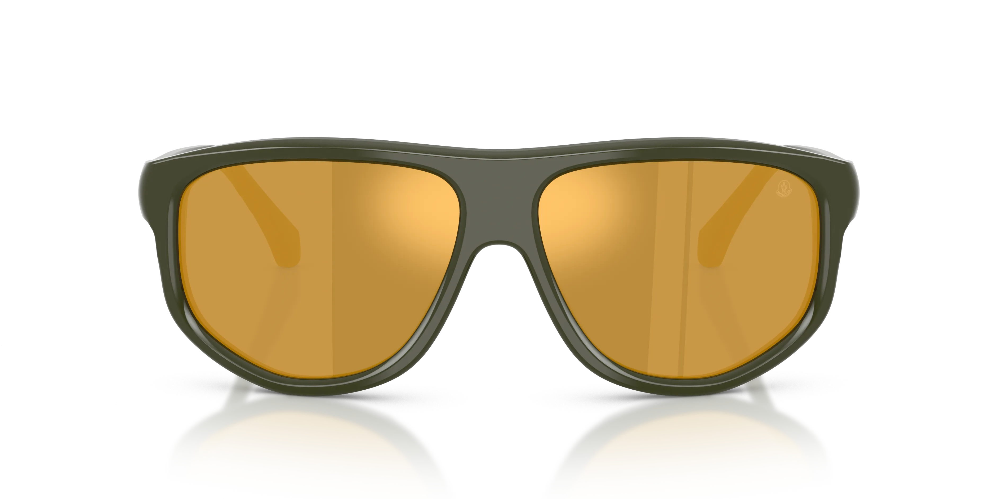 Moncler ME6033U ICEBORNE 30525A Occhiali da sole Acetato Verde Marrone Squadrata Specchiate - immagine 3