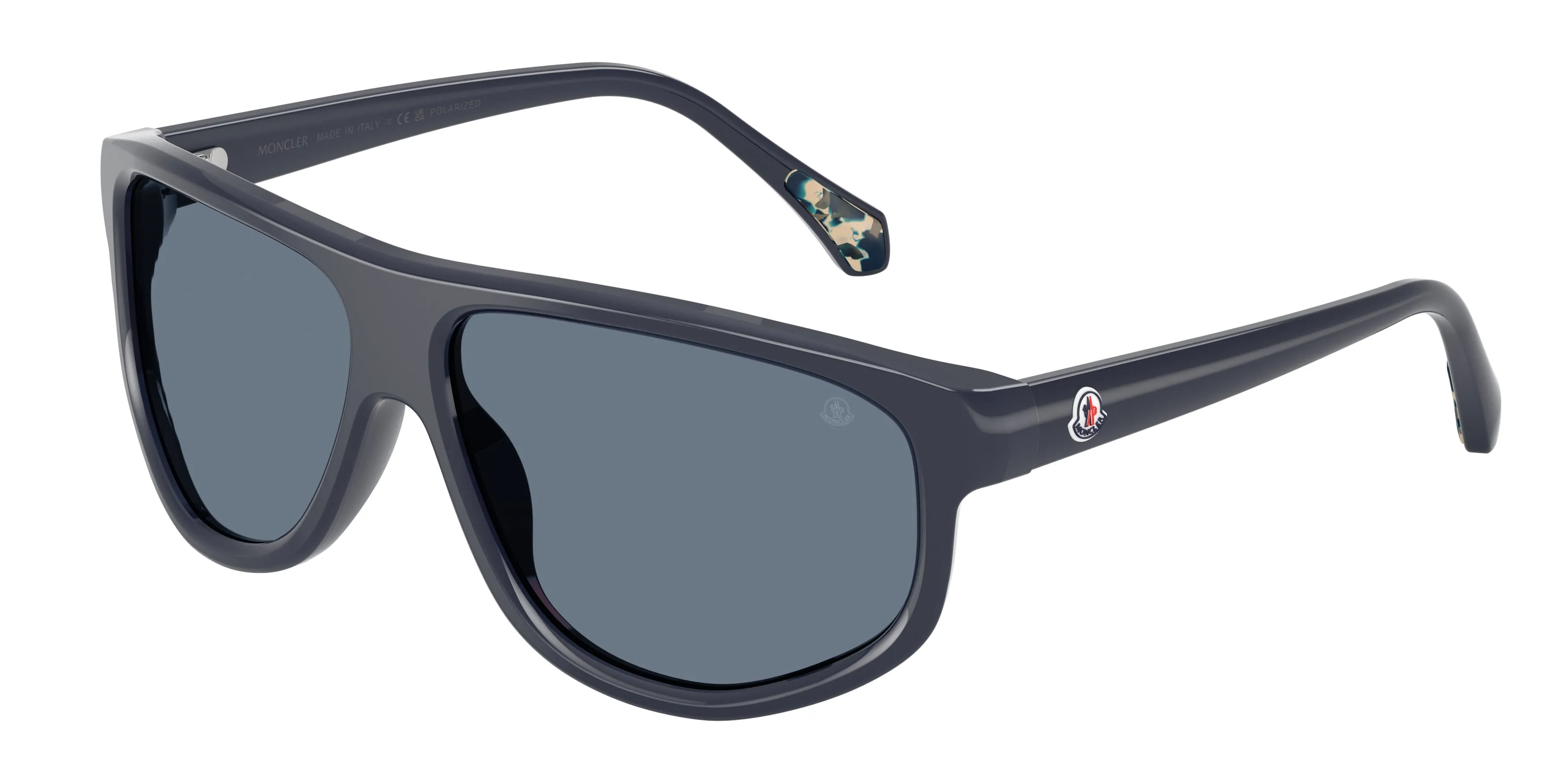 Moncler ME6033U ICEBORNE 30202V Occhiali da sole Acetato Blu Blu Squadrata Polarizzata - immagine 1