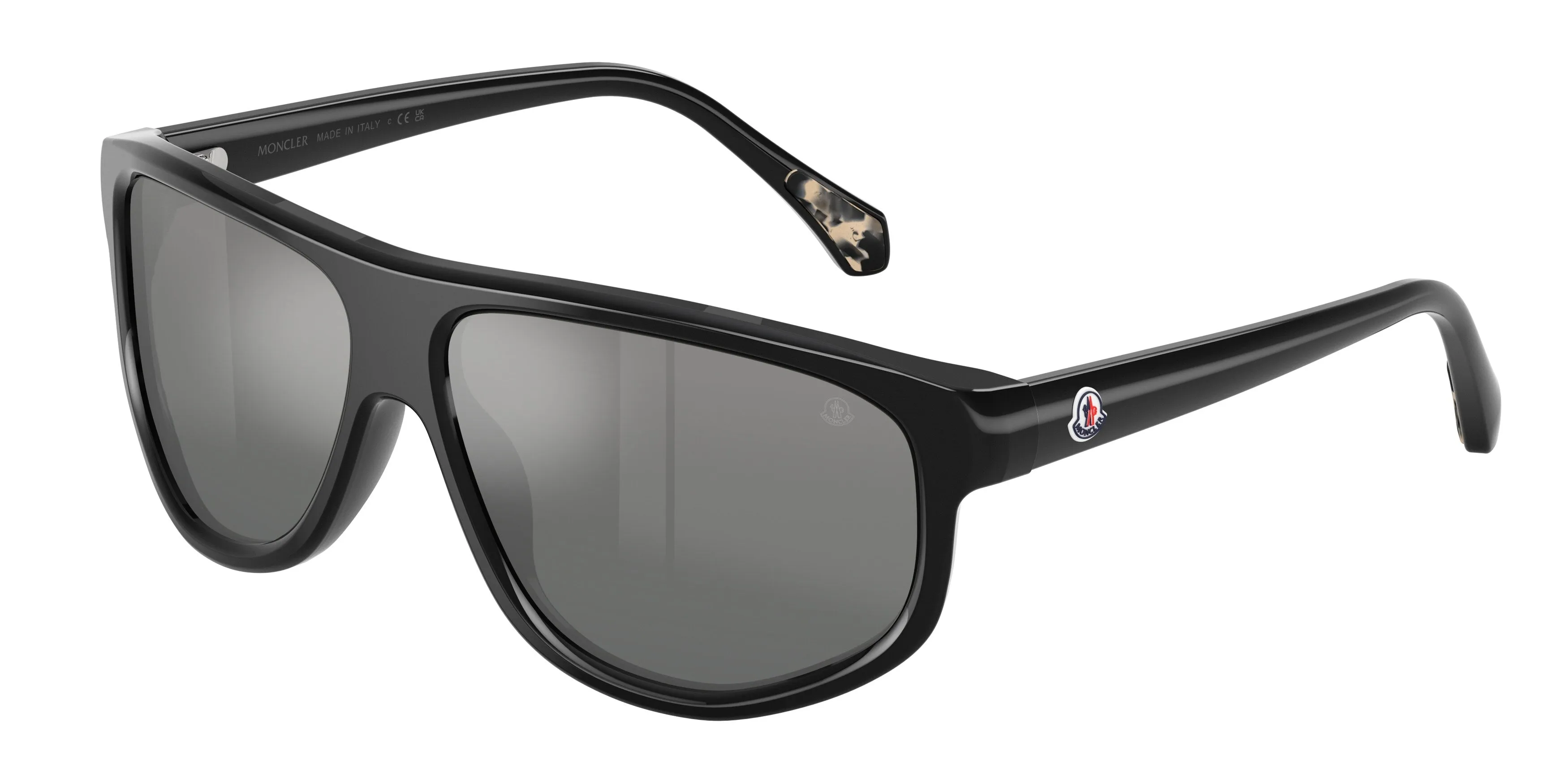 Moncler ME6033U ICEBORNE 300188 Occhiali da sole Acetato Nero Grigio Squadrata Normale Sfumato - immagine 1